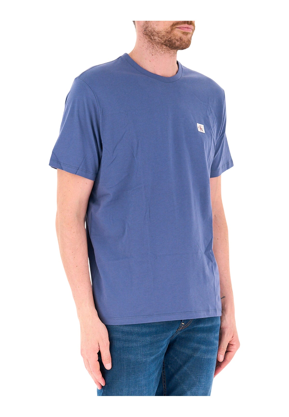 T-shirt a Maniche Corte Ss Badge 30S Jersey LV04RC272G Blue Nomad