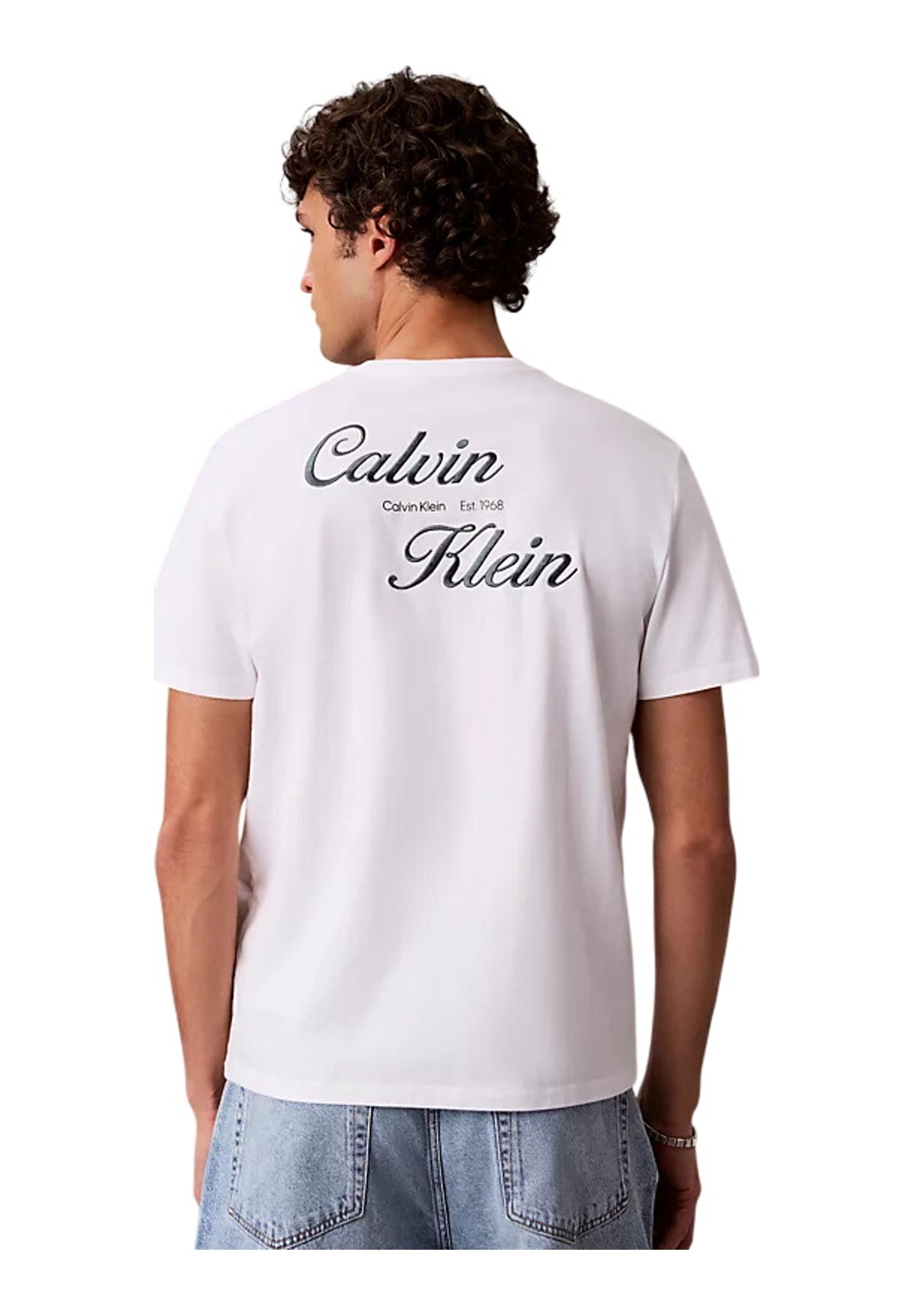 T-shirt a Maniche Corte Ss 30S Eu Calvin Kle LV04RG804G Bright White