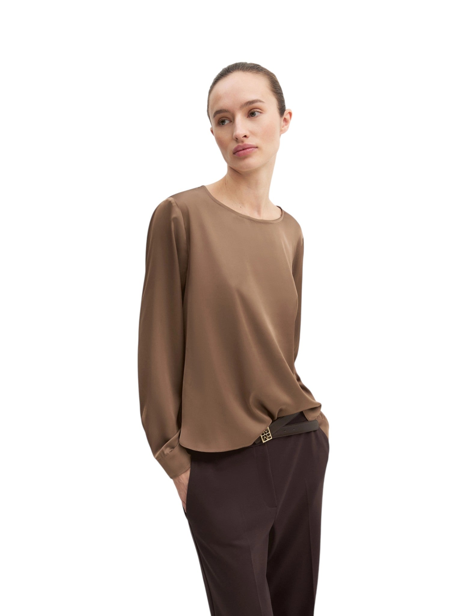Camicia a Maniche Lunghe 2625116091200 EMMCURSORE Tortora