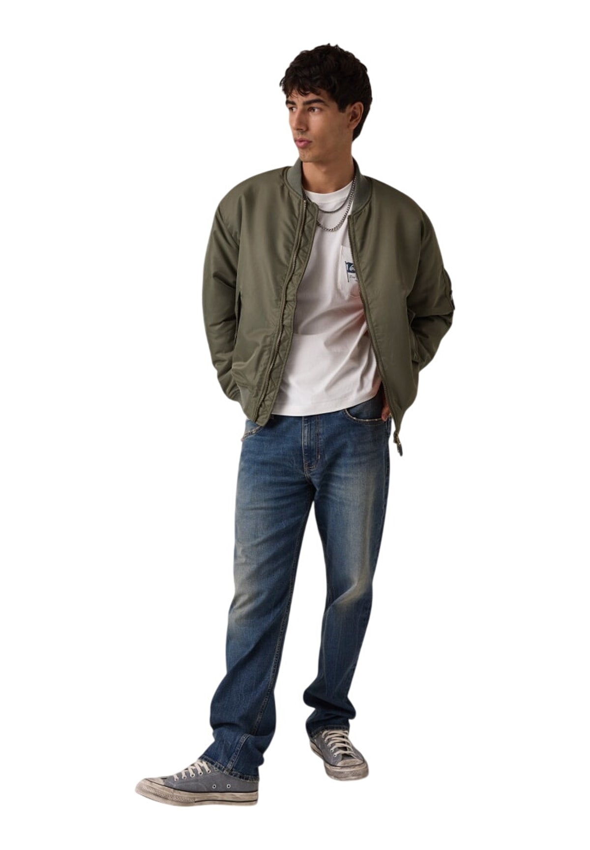Giubbotto Bomber Gj Bomber Jkt M5RL81 Olive Light Green