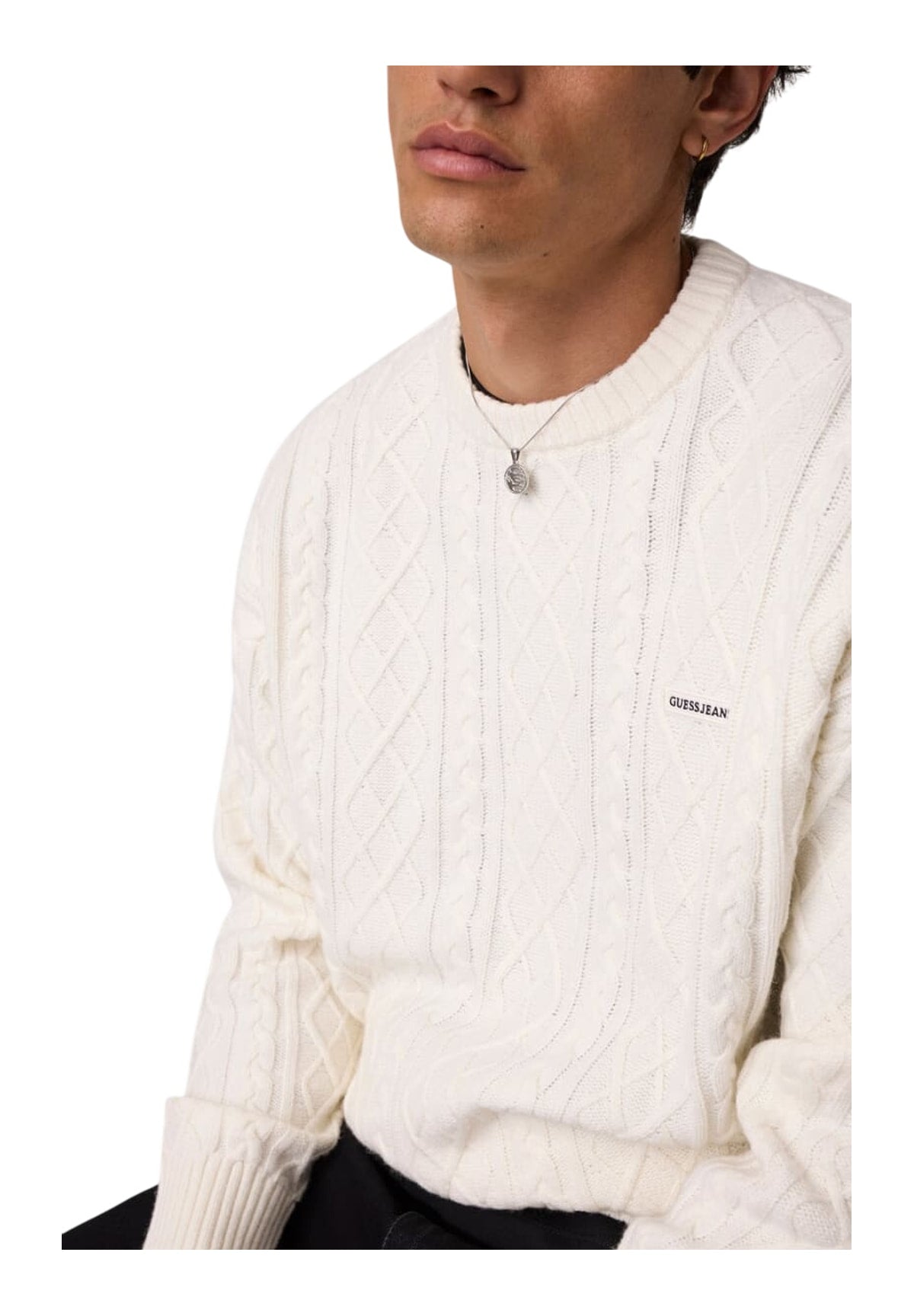 Maglione Girocollo Gj Ls Cn Cable Swtr M6BR01 Warm white