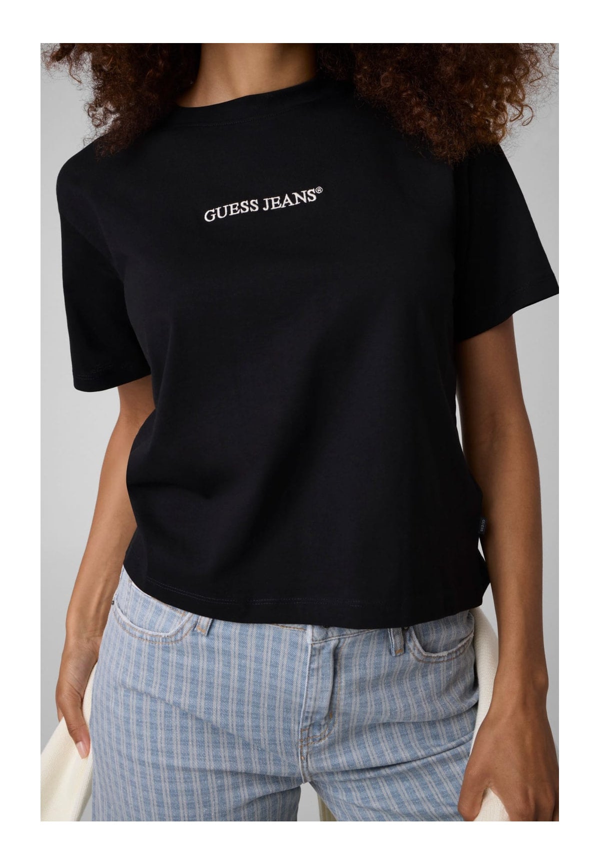 T-shirt a Maniche Corte Gj Ss Cn Boxy Embro W5RI42 Jet Black A996