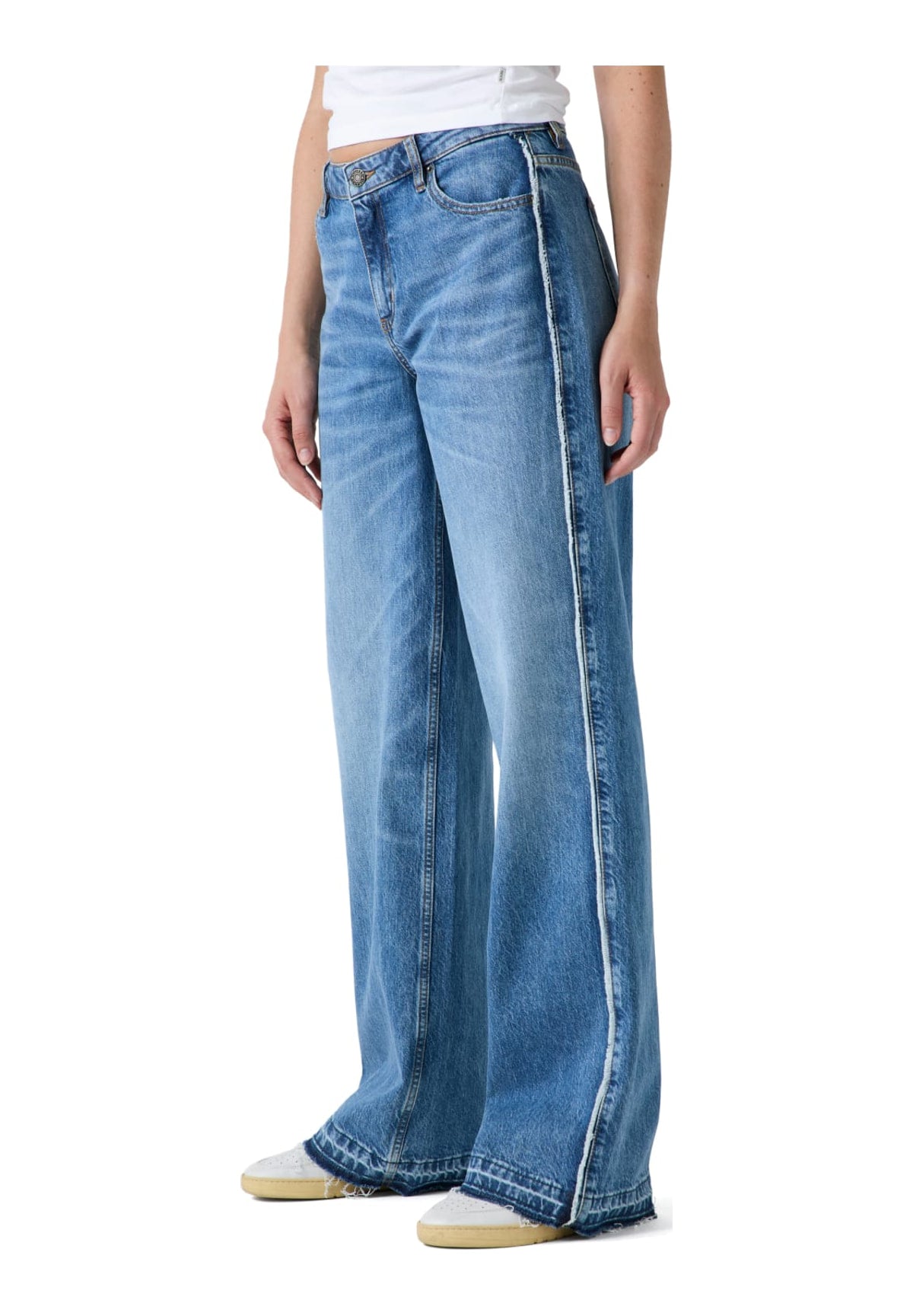 Jeans Gj G11 Wide Leg Seam W6BA18 Gj Vein Medium Used