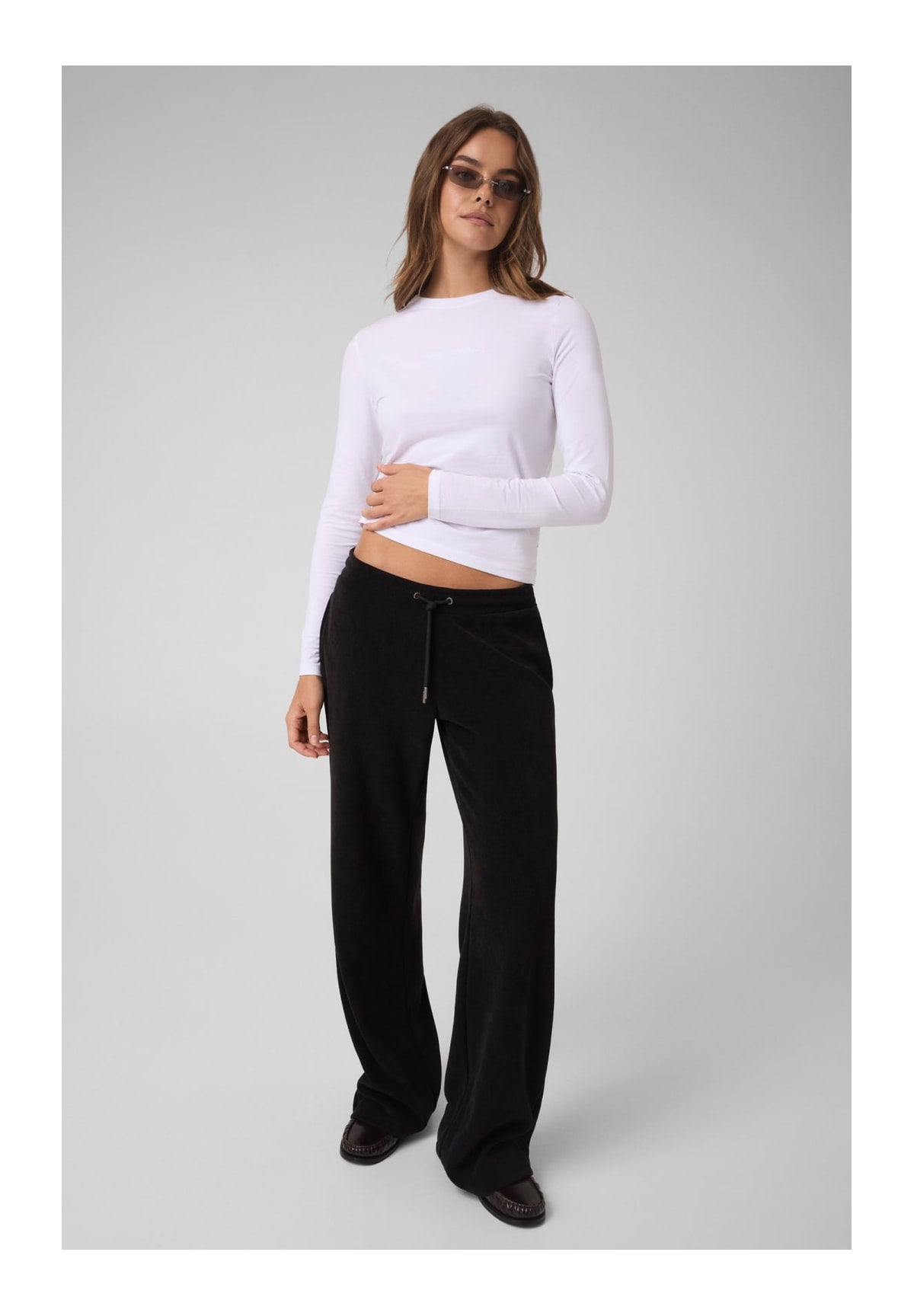 Pantaloni Tuta Gj Rib Track Pant W6BB05 Jet Black A996