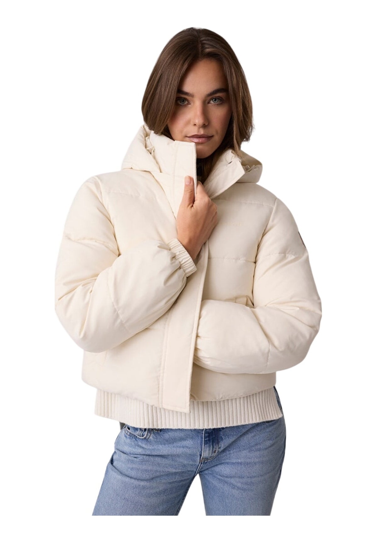 Piumino Pesante Gj Cropped Puffer Ja W6BL25 Sandy Shore
