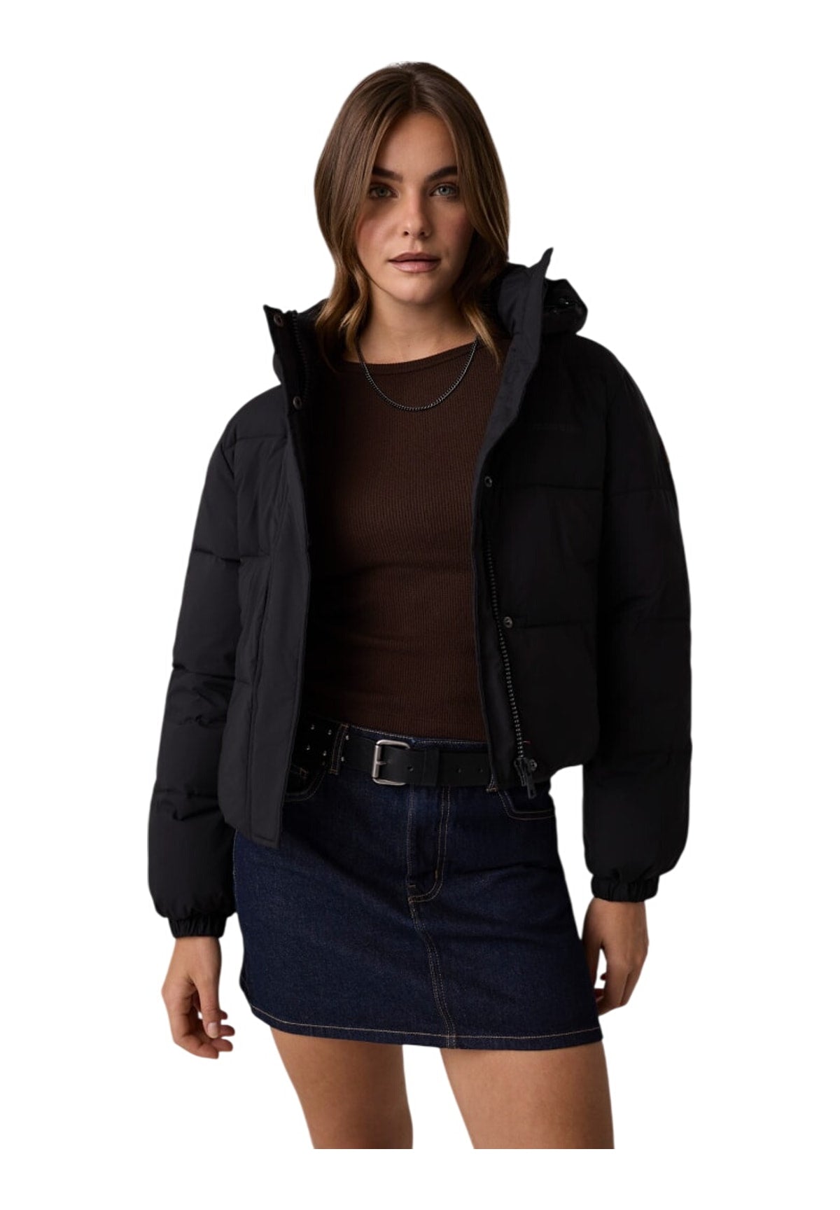 Piumino Pesante Gj Cropped Puffer Ja W6BL25 Jet Black A996