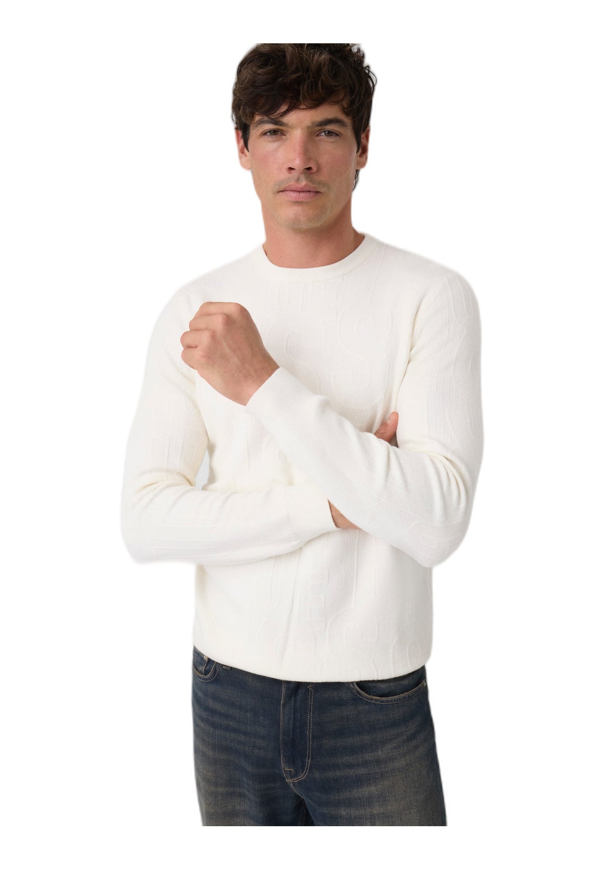 Maglione Girocollo Nestor Cn Allover Lo M6BR23 Allover Logo A00O