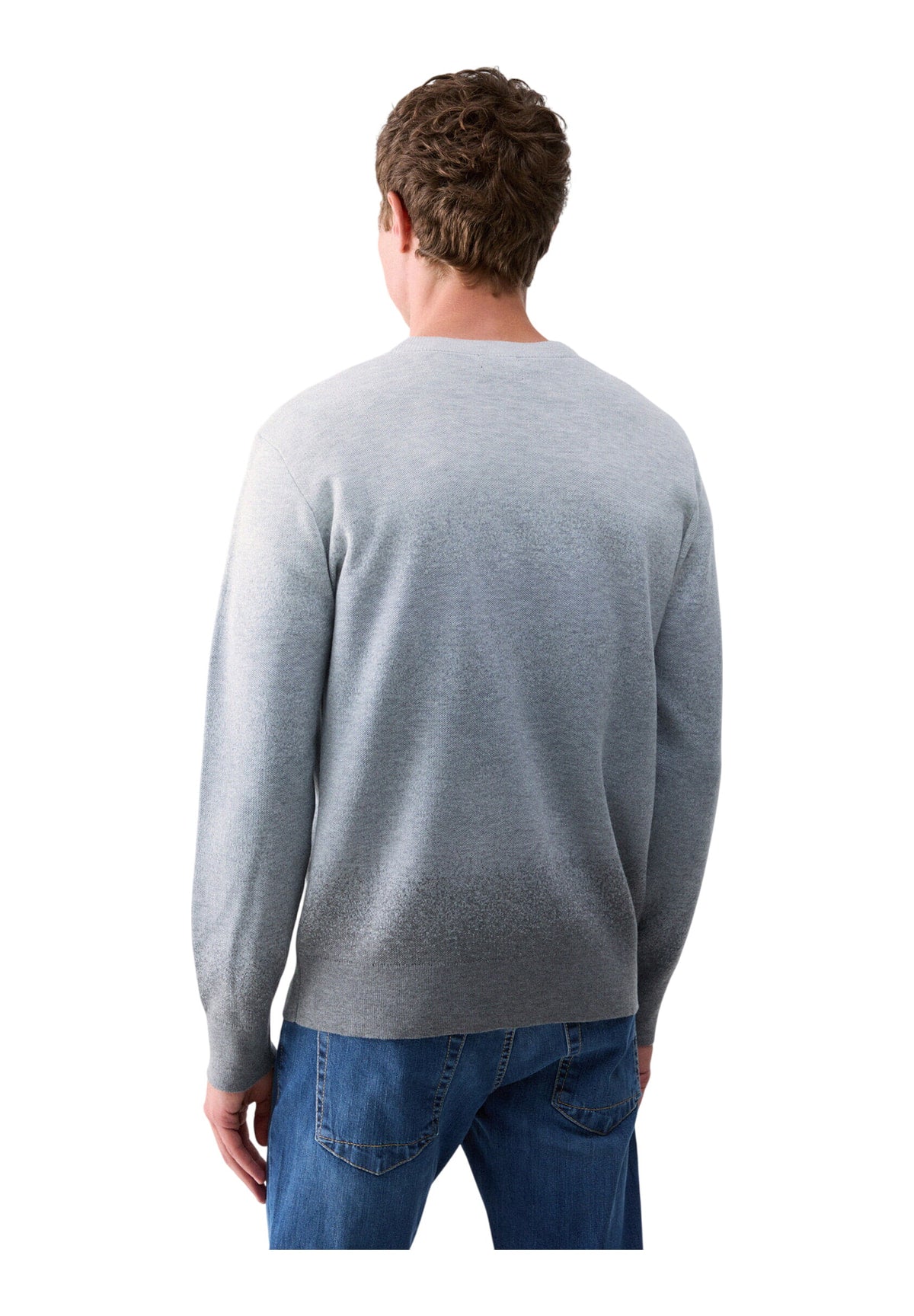 Maglione Girocollo QF6221 Grey Md Mel Degrade