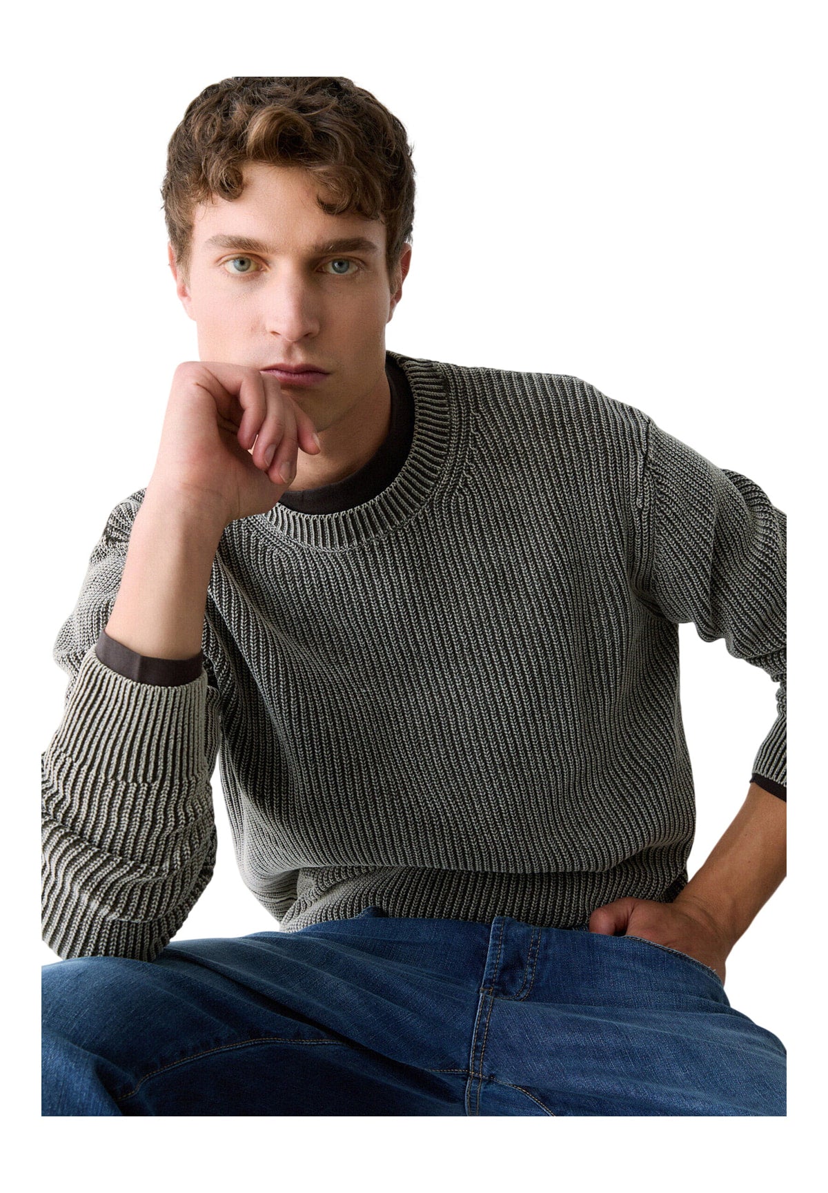 Maglione Girocollo QF6267 Muschio