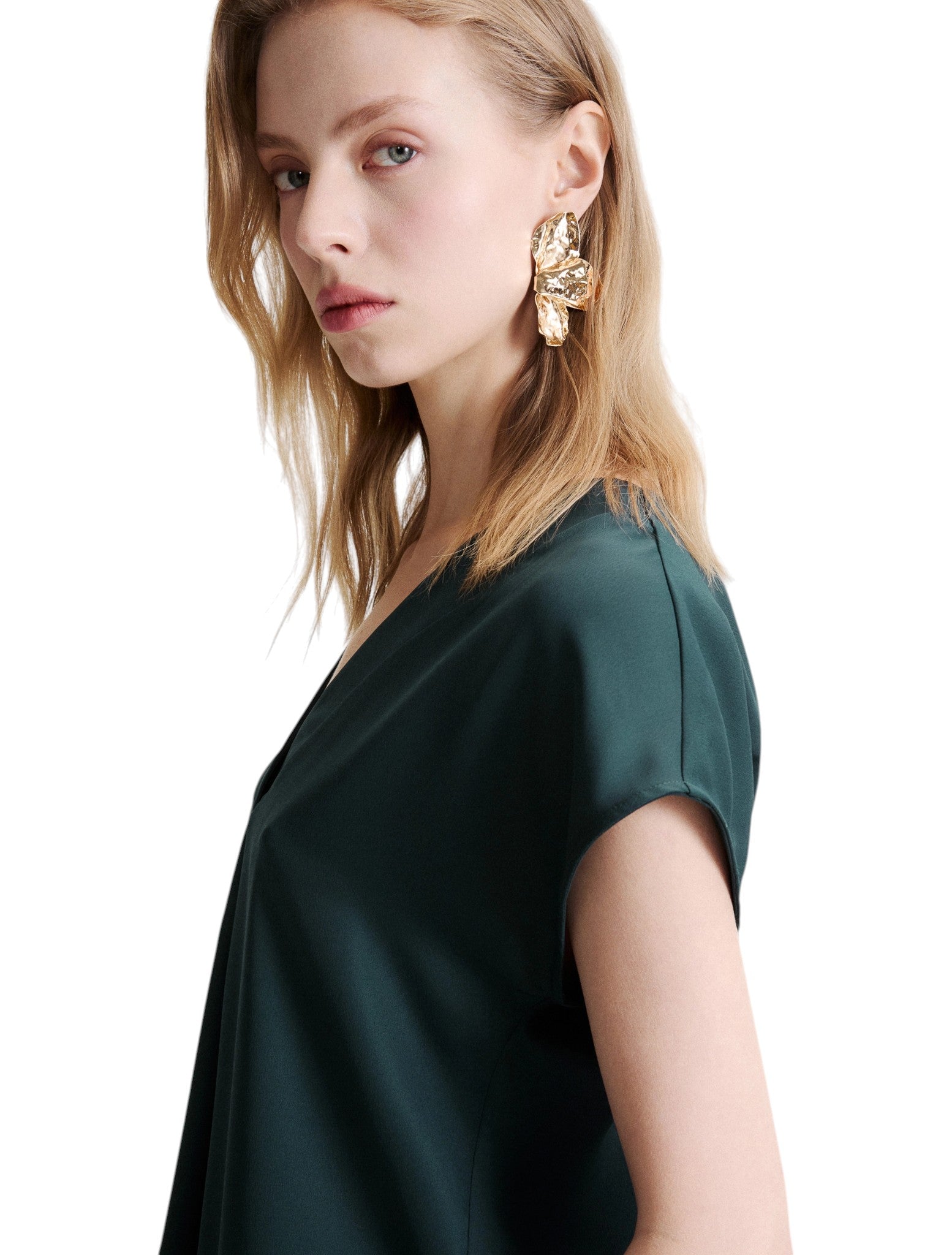 Camicia a Maniche Corte 2623116033200 BRINA Blu Pavone
