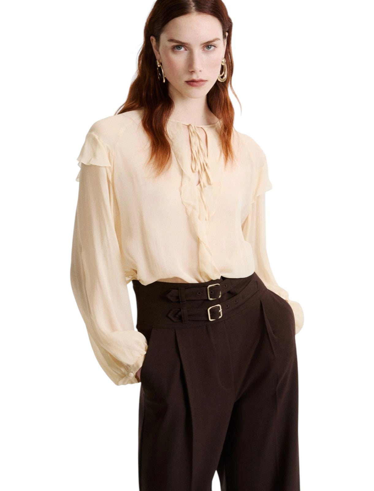 Camicia a Maniche Lunghe 2623116061200 MLLGELA Sabbia