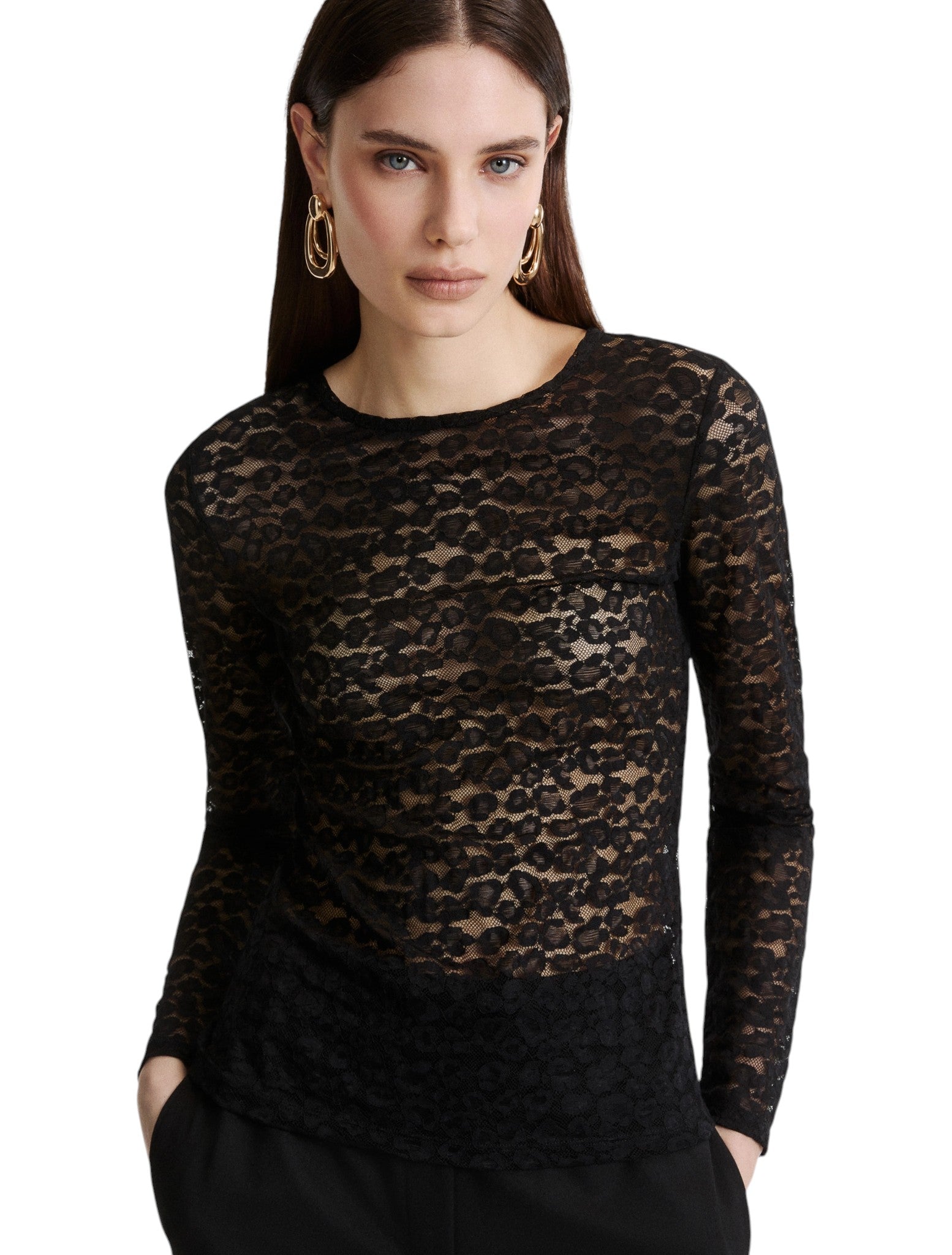 T-shirt a Maniche Lunghe 2623976024200 MLSAUTORE Nero
