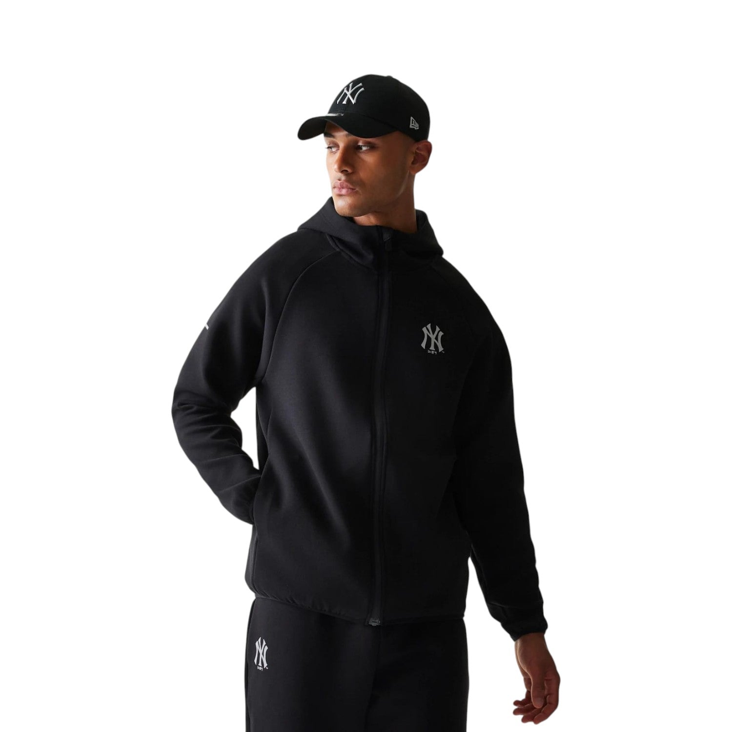 Felpa Full-Zip con Cappuccio New York Yankees 60771655 Black