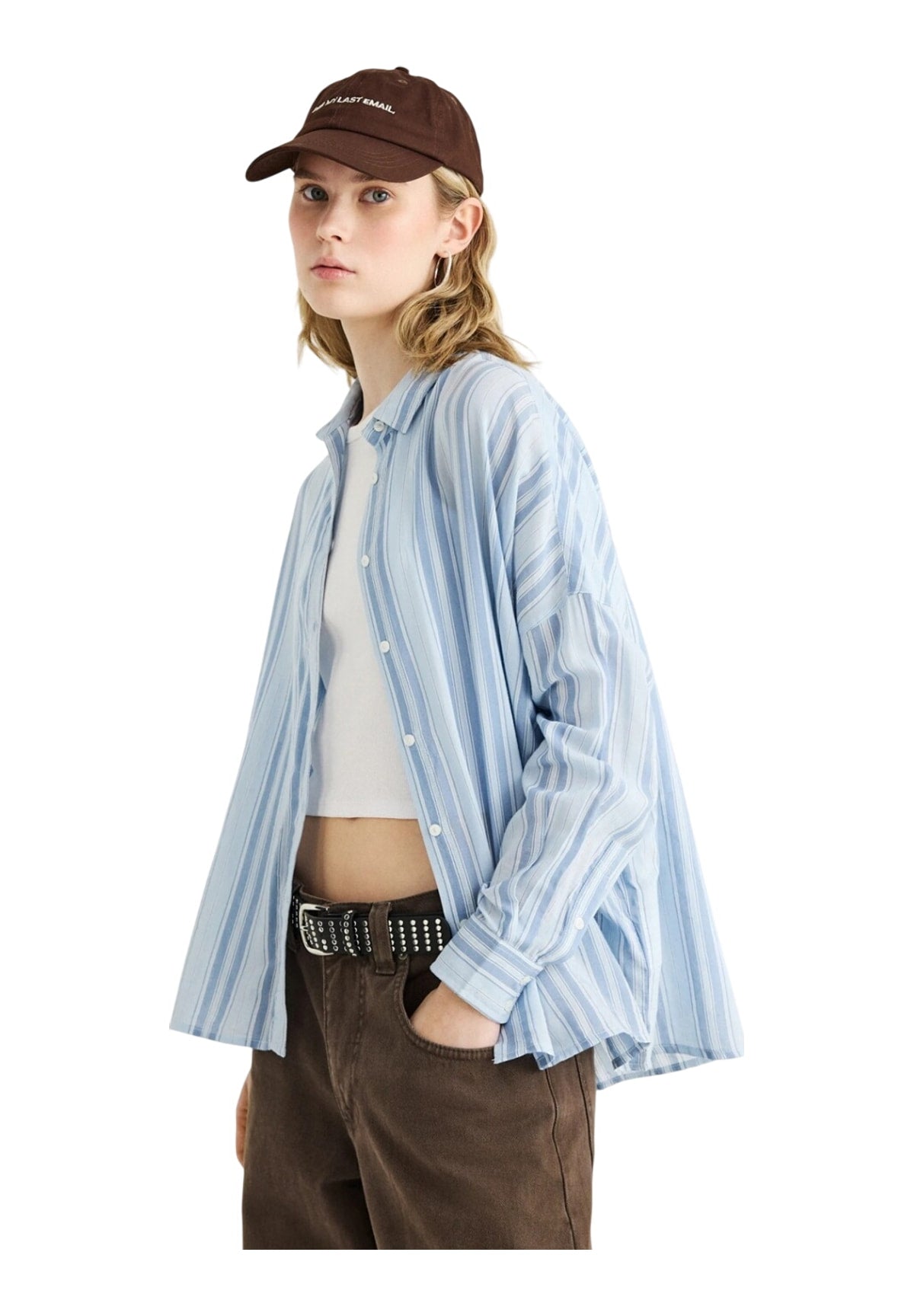 Camicia a Maniche Lunghe Flor PL3051504 Stormy Sea Blue