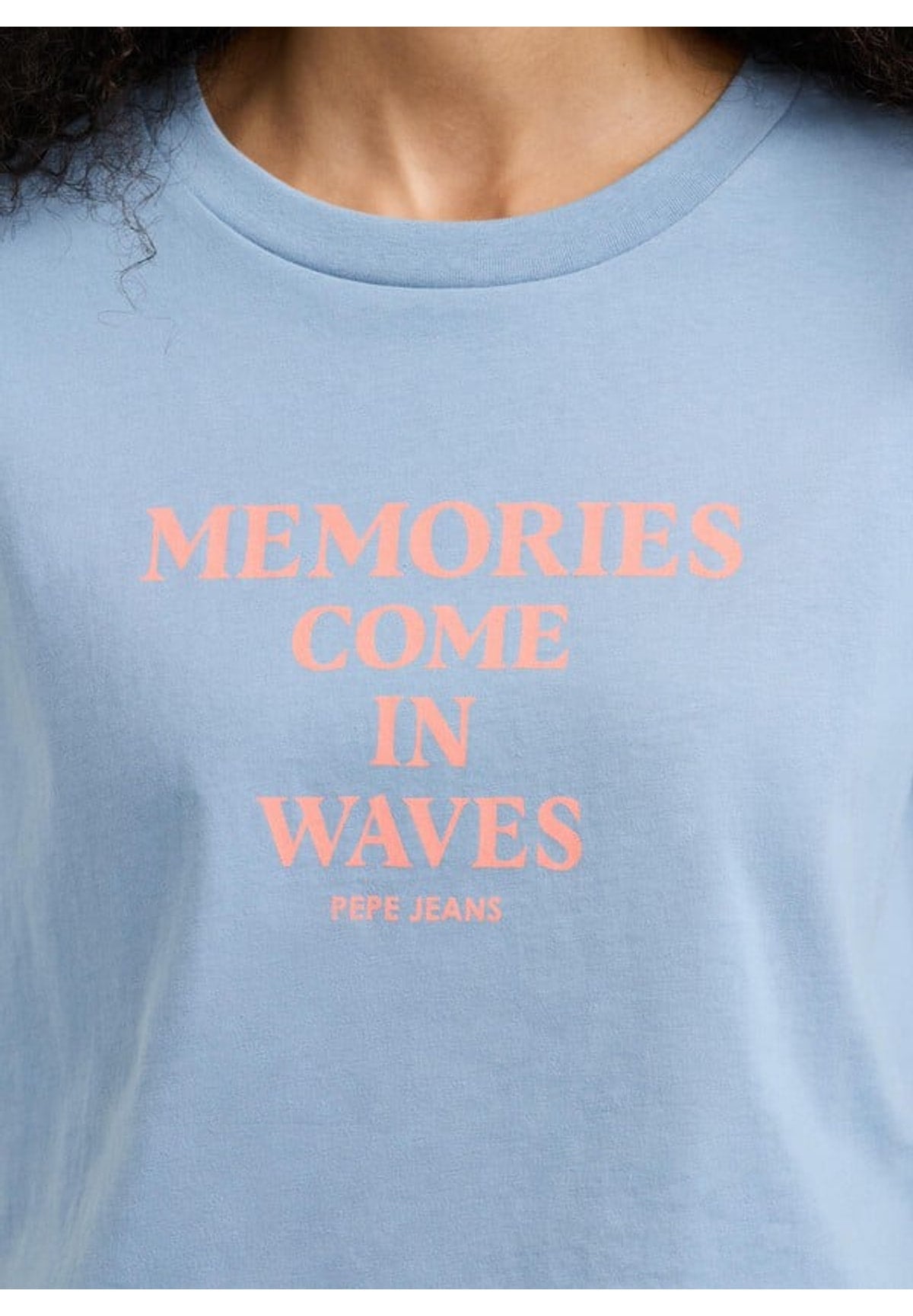 T-shirt a Maniche Corte Claudia PL5000235 Azure Blue