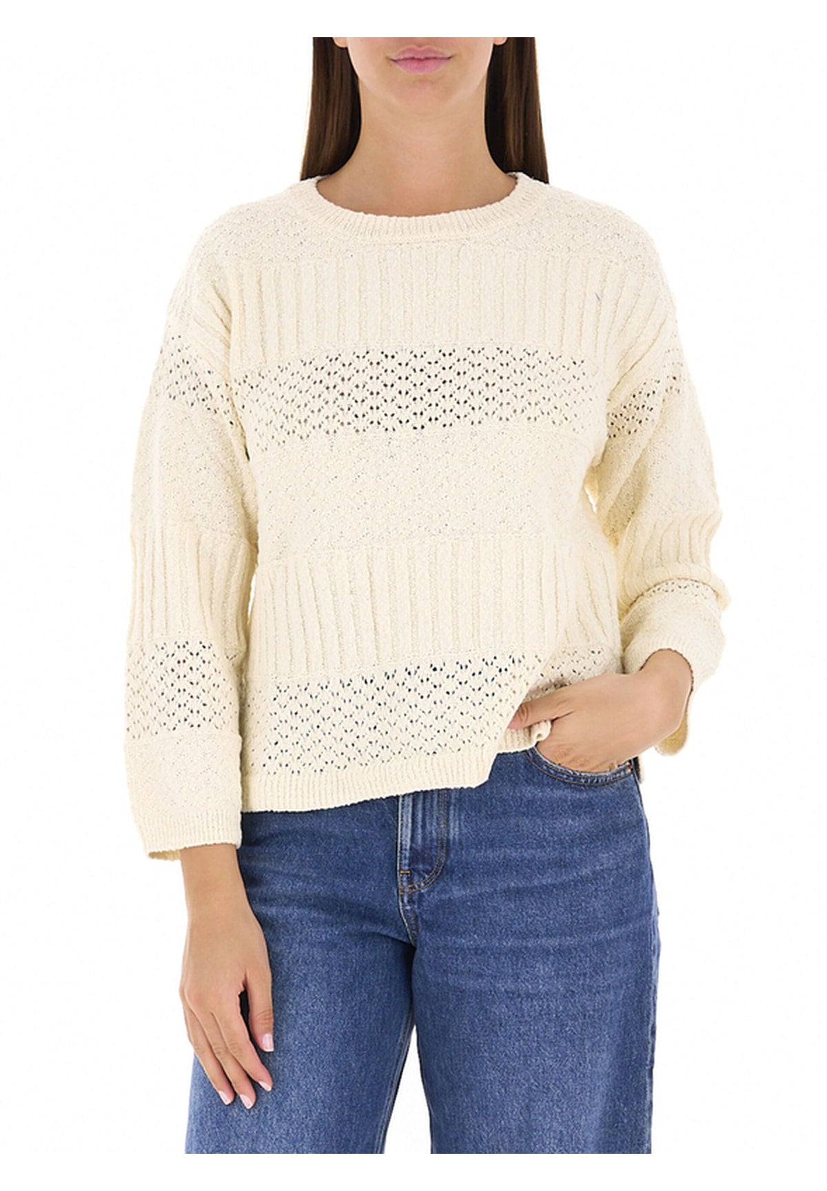 Maglione Girocollo Alaya PL7000159 Mousse White