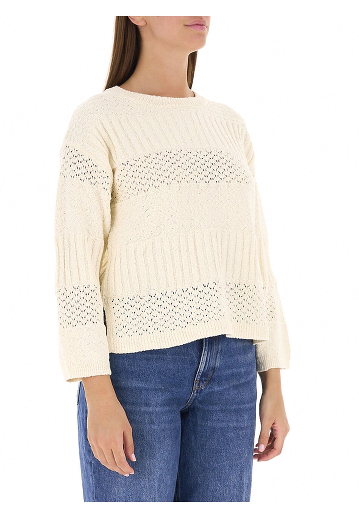 Maglione Girocollo Alaya PL7000159 Mousse White