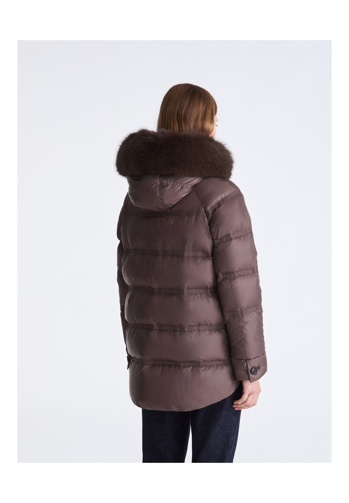 Piumino Pesante Ped5439 TAKAN MQN 04 FUR Chicory Coffee