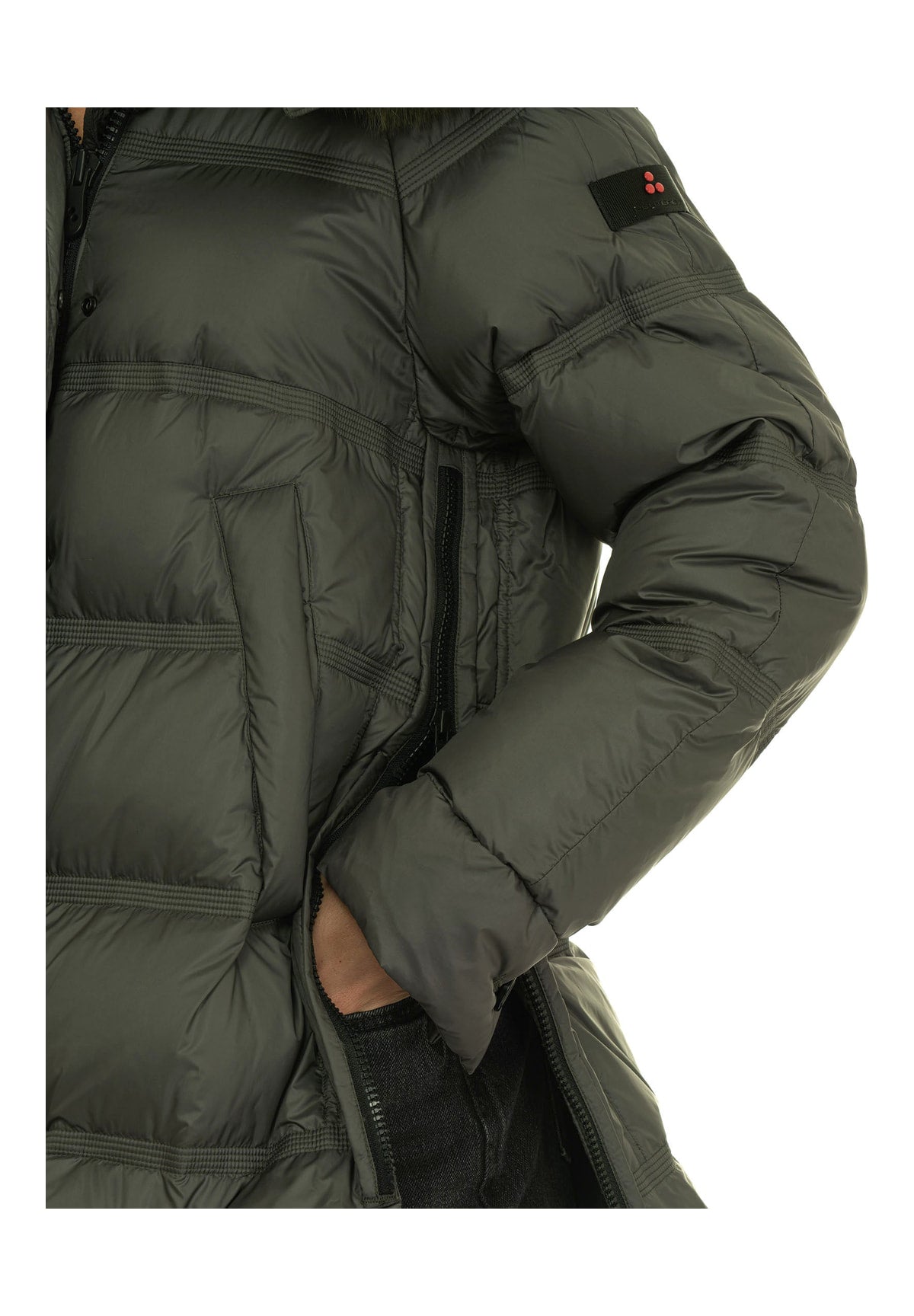 Piumino Pesante Ped5439 TAKAN MQN 04 FUR Verde Edera
