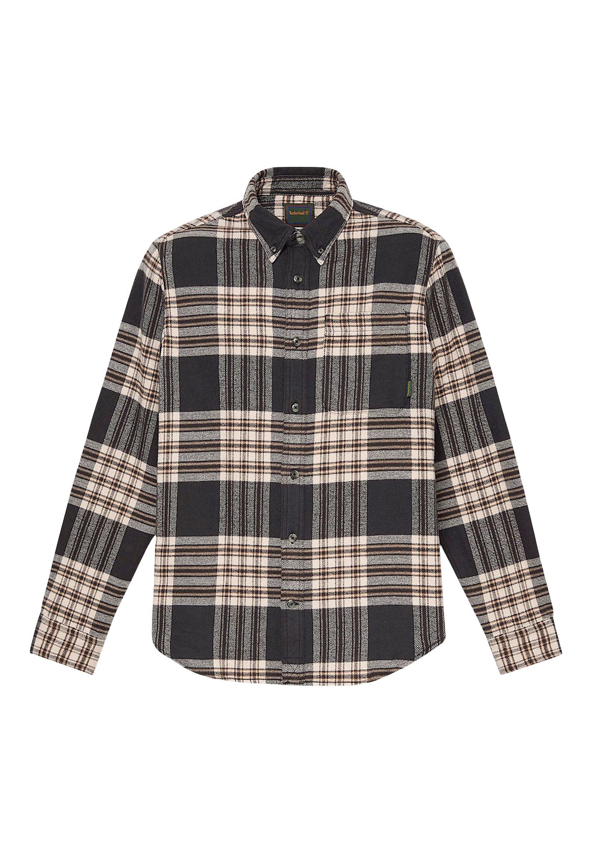 Camicia a Maniche Lunghe Flannel House Check TBC0YH82 Vntg Black Yd