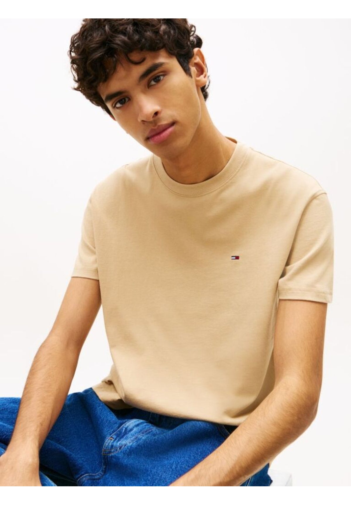 T-shirt a Maniche Corte Tjm Reg Sflag Ss Tee DM0DM22504 Gentle Gold