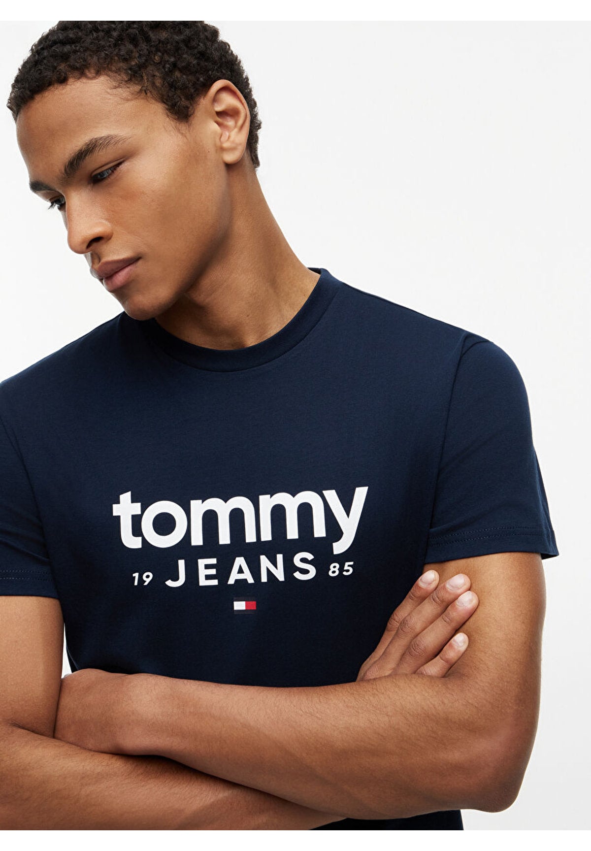 T-shirt a Maniche Corte Tjm Slim Graphic Tee DM0DM23376 Dark Night Navy