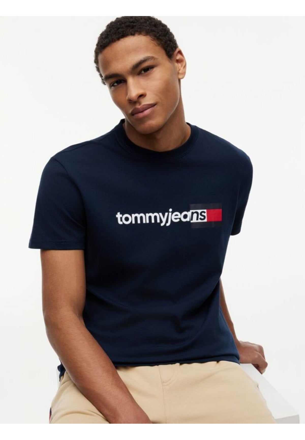 T-shirt a Maniche Corte Tjm Reg Entry Dna Ss DM0DM23406 Dark Night Navy