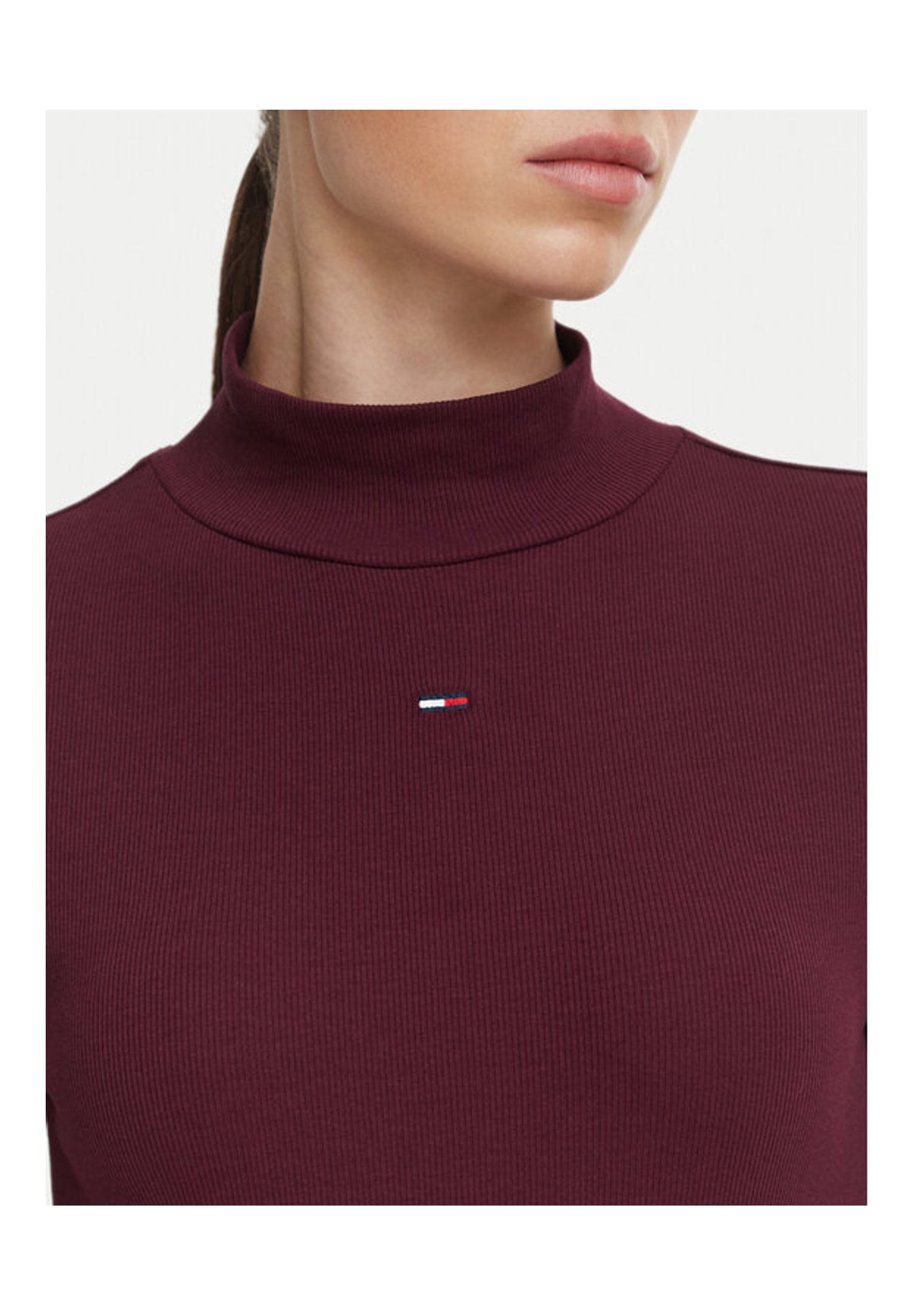 T-shirt a Maniche Lunghe Tjw Essential Mock N DW0DW19830 Calypso Berry