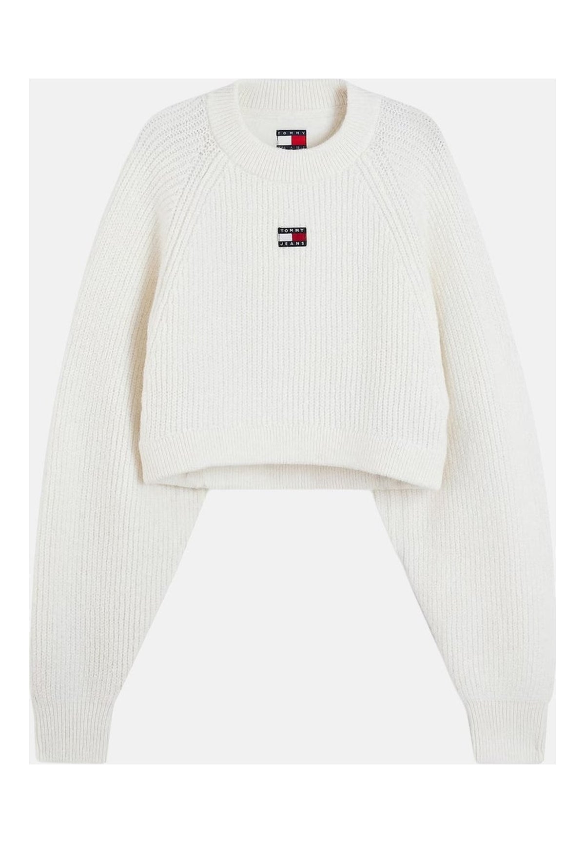 Maglione Girocollo Tjw Crop Badge Sweat DW0DW22024 Off White