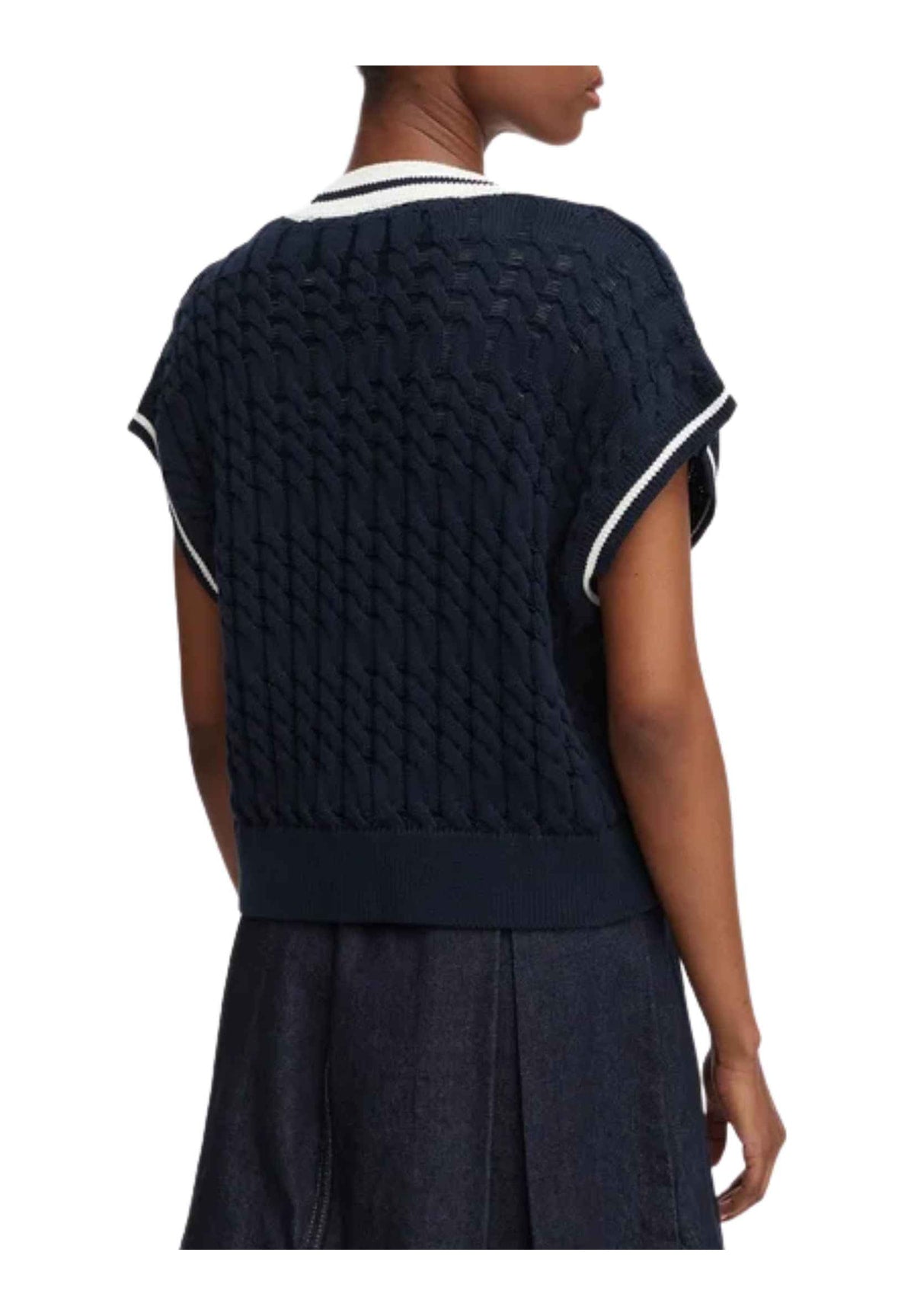 Smanicato Gilet Tjw Tipping V Neck C DW0DW22927 Dark Night Navy
