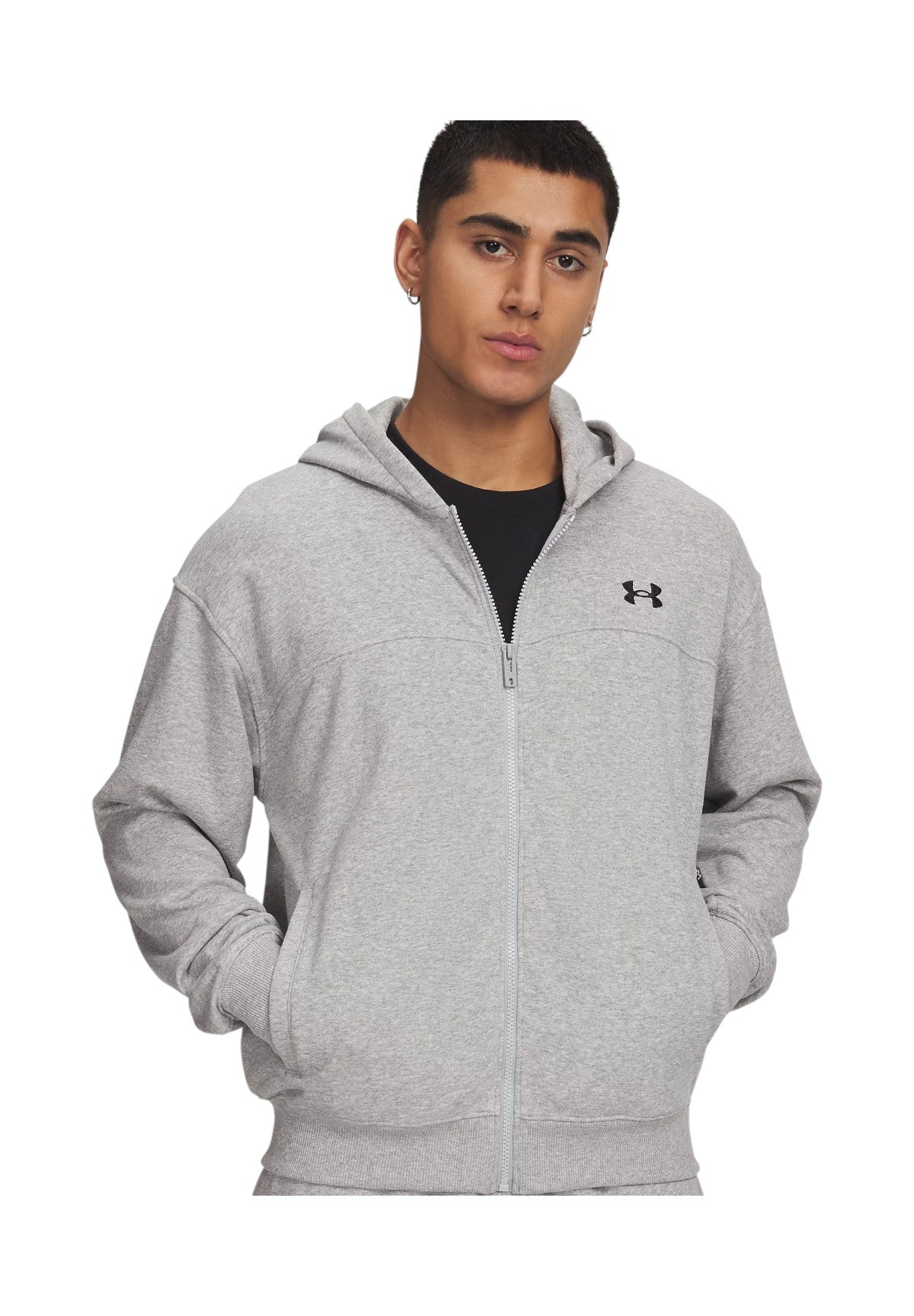 Felpa Full-Zip con Cappuccio Rival Lw Fz 6009346 Mod Gray Light Heather