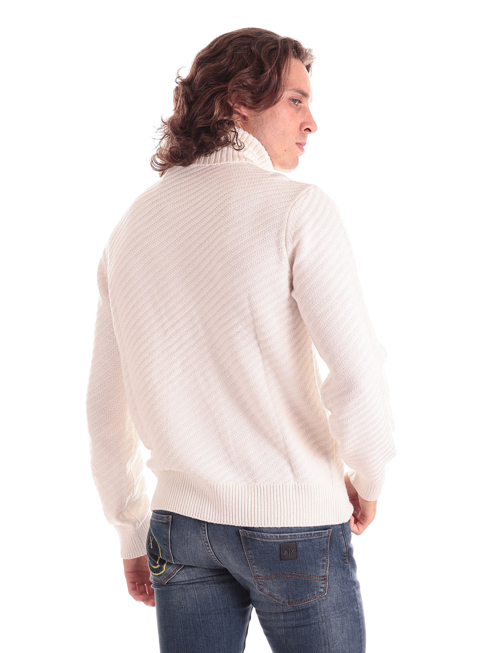 Maglione Collo Alto 6lzm1l White