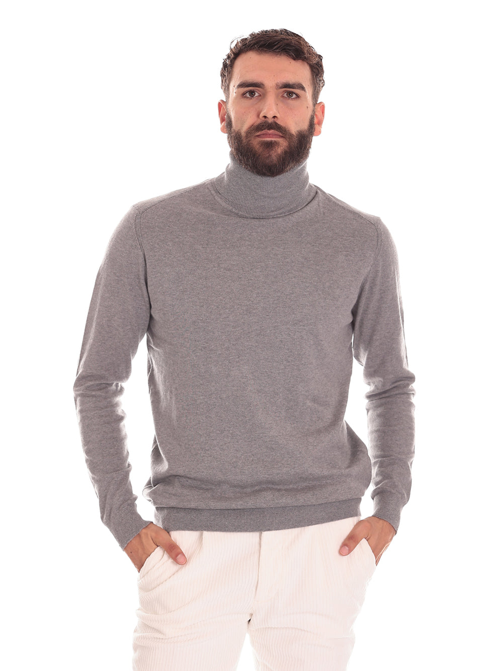 Maglione Collo Alto Mk390008 Melange