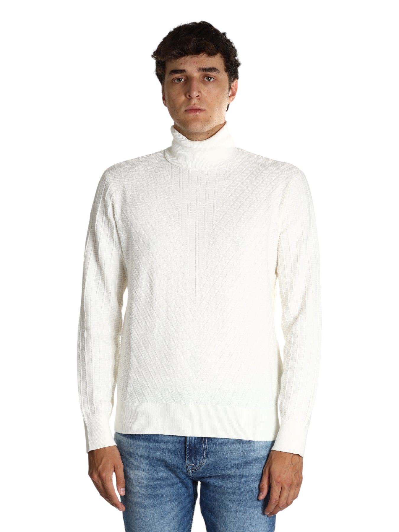 Maglione Collo Alto 6rzm2j Off White