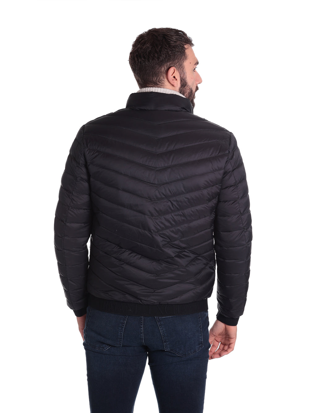 Down jacket 8nzb52 BlacK-Melange Grey