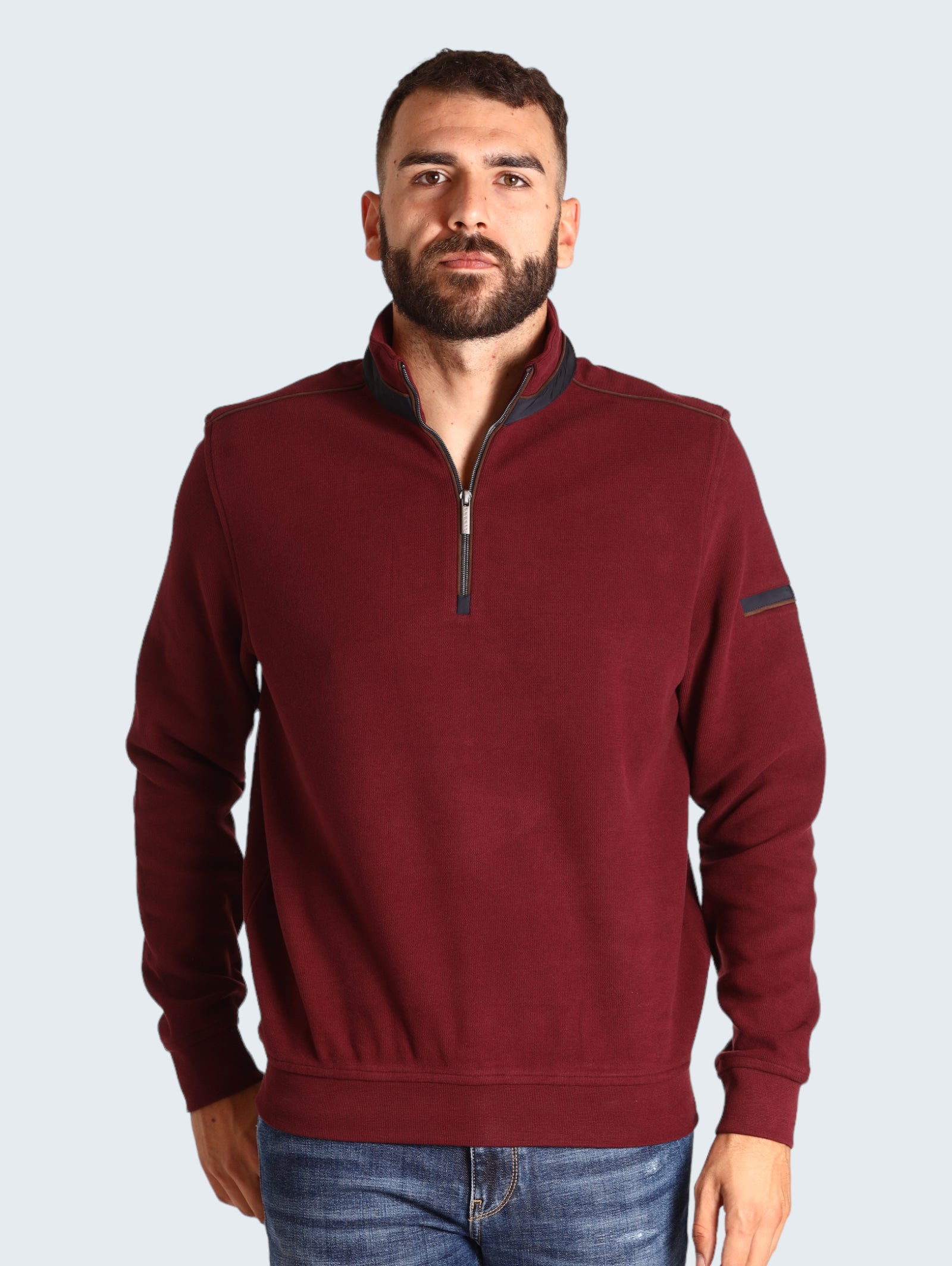 Maglione Collo Alto 8500 Bordeaux