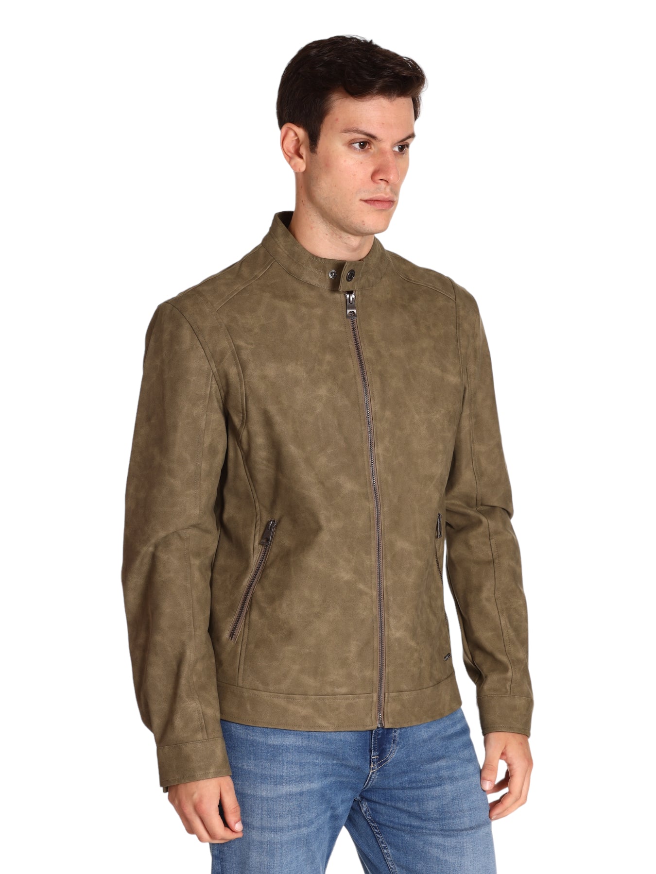Giacca In Pelle M3yl00 Desert Green