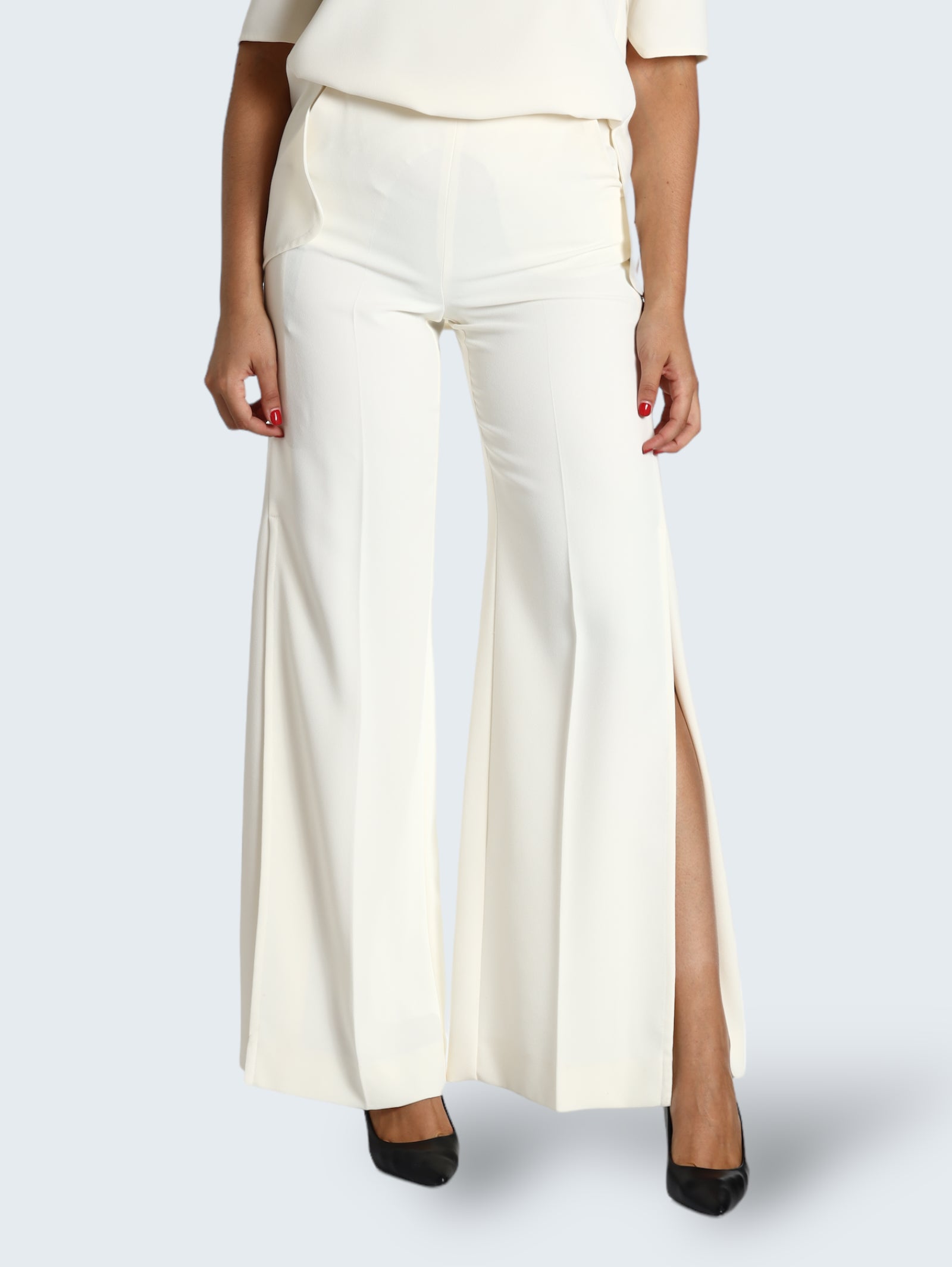 Soloist White Wool Trousers