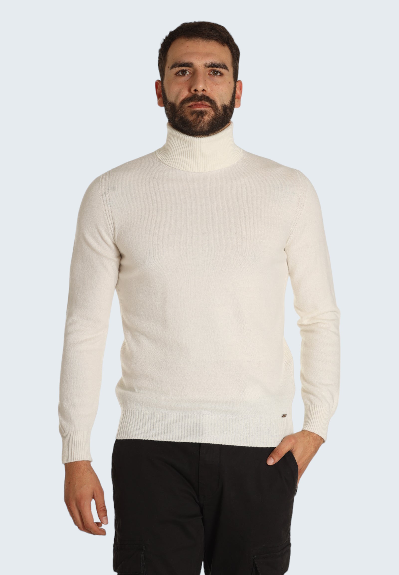Maglione Collo Alto Mk590035 Latte