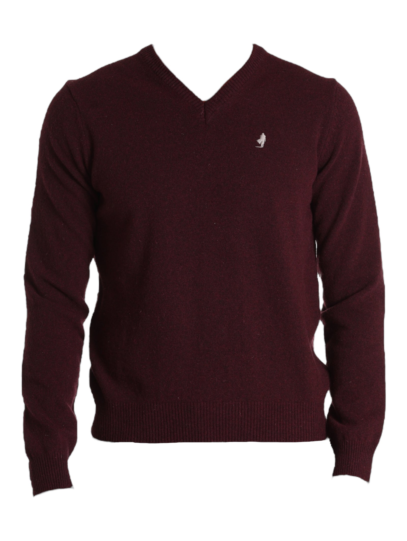 Maglione Con Scollo A V McS-M-K-09002 Amaranth Red