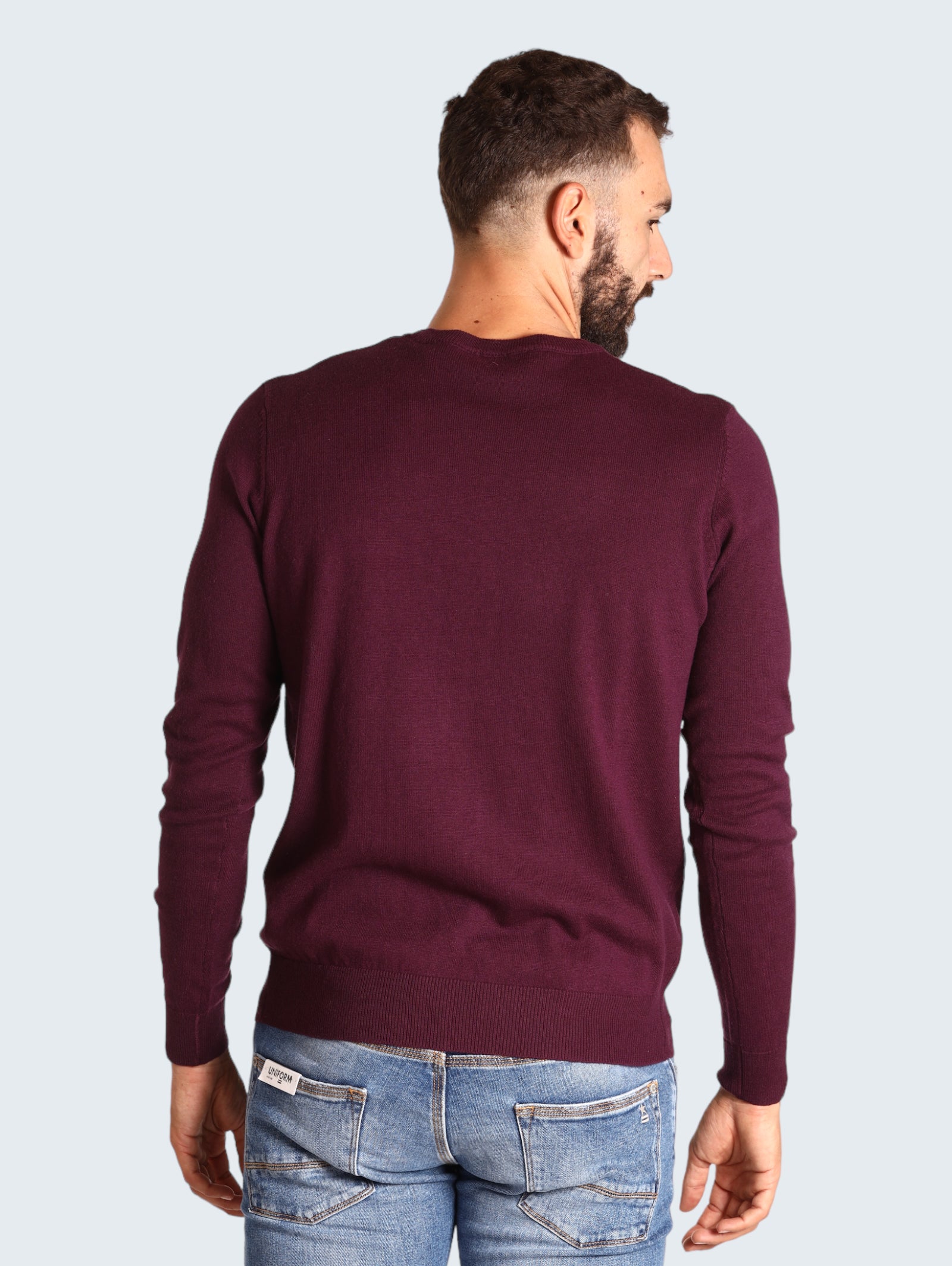 Maglione Girocollo McS-M-K-09020 Wine Red