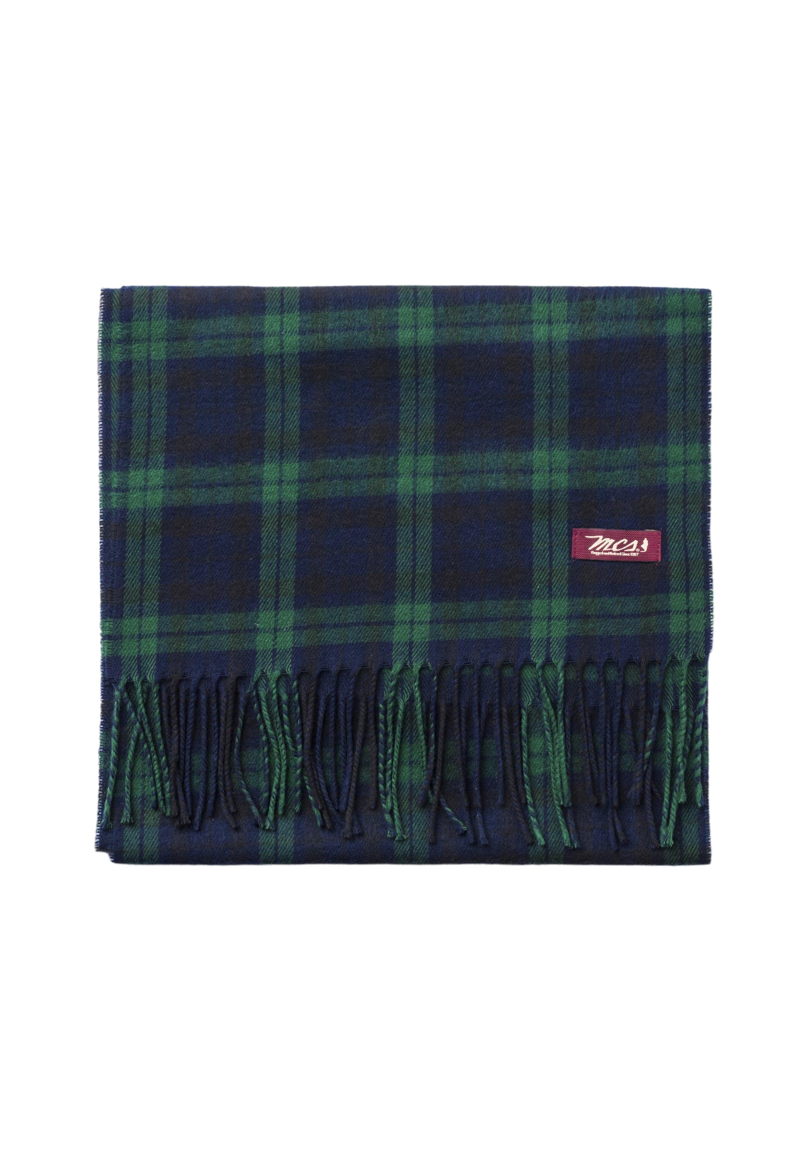 Scarf McS-UA-09009 Blue, Lt Green Checks