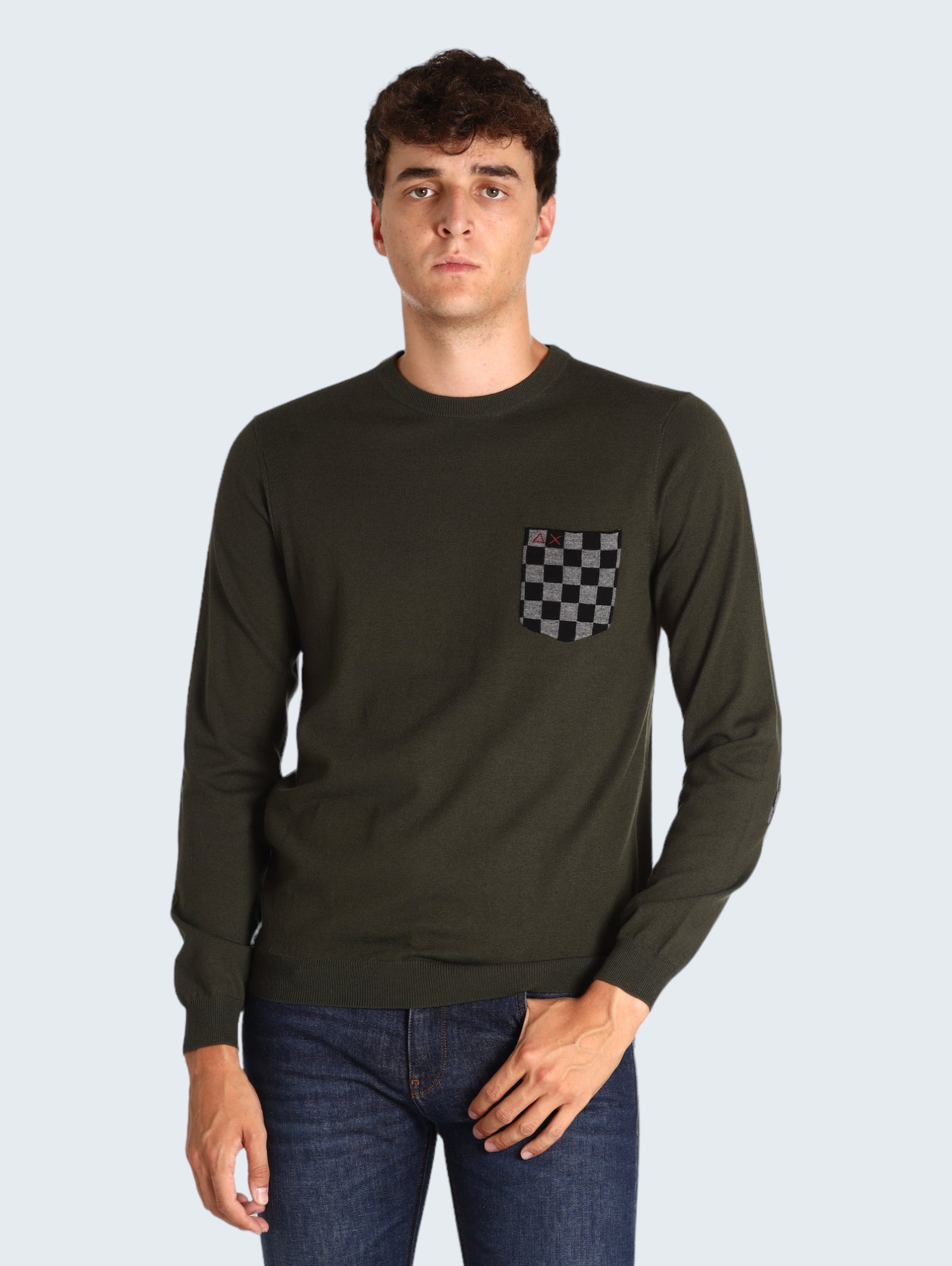 Maglione Girocollo K43114 Milotare Scuro