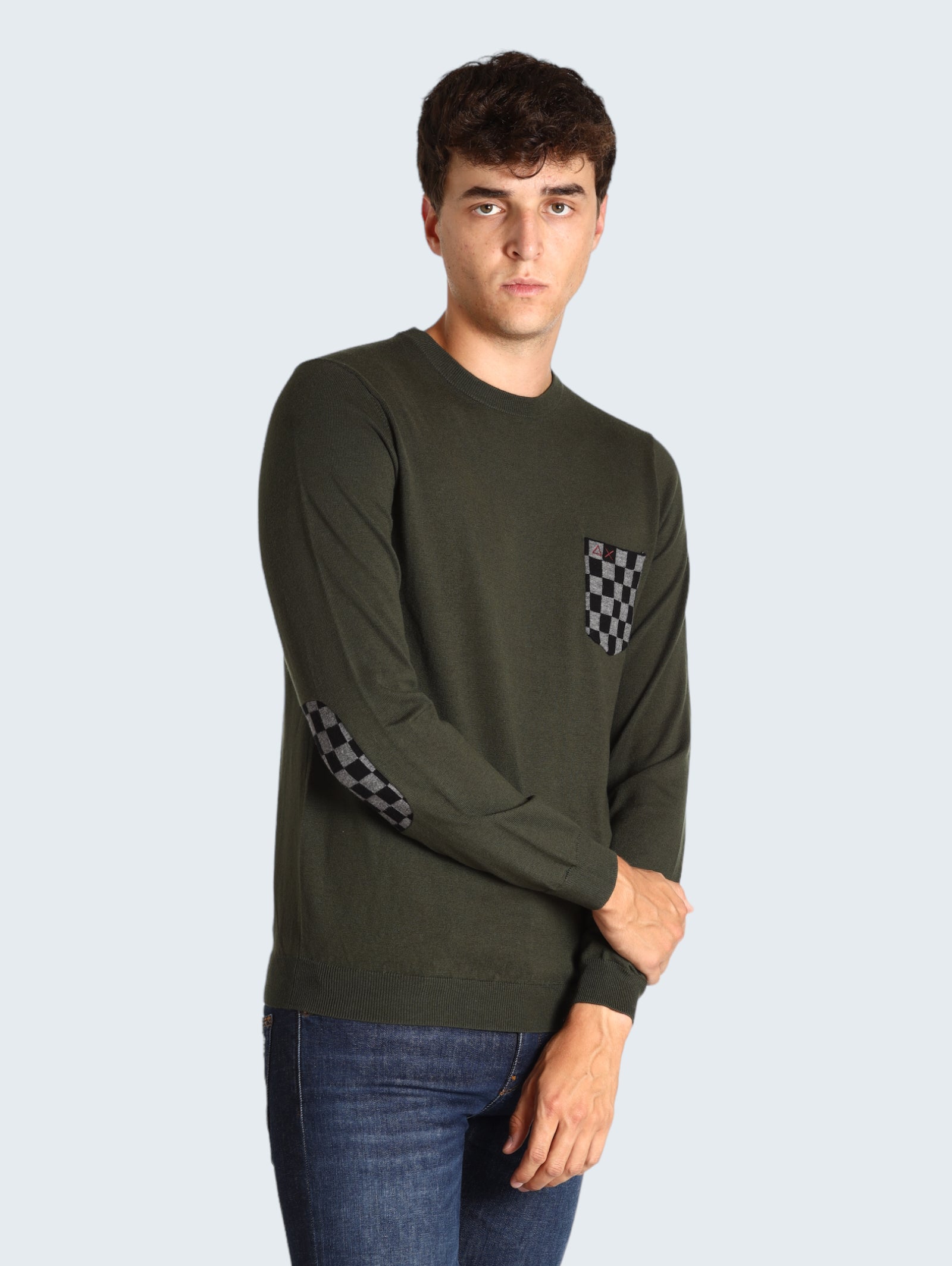Maglione Girocollo K43114 Milotare Scuro