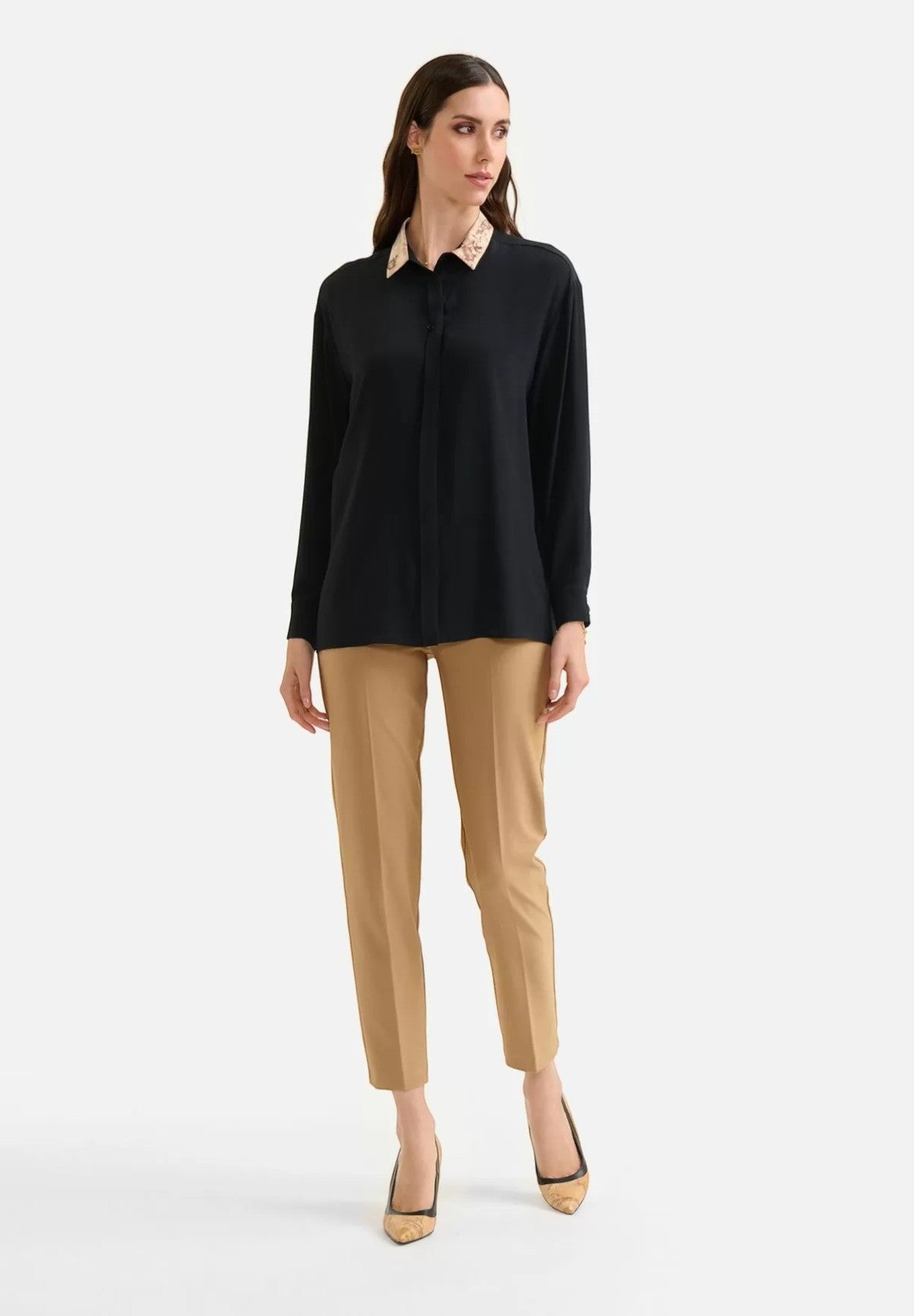 Alviero Martini 1a Classe Camicia a Maniche Lunghe 0912 Nero 0912