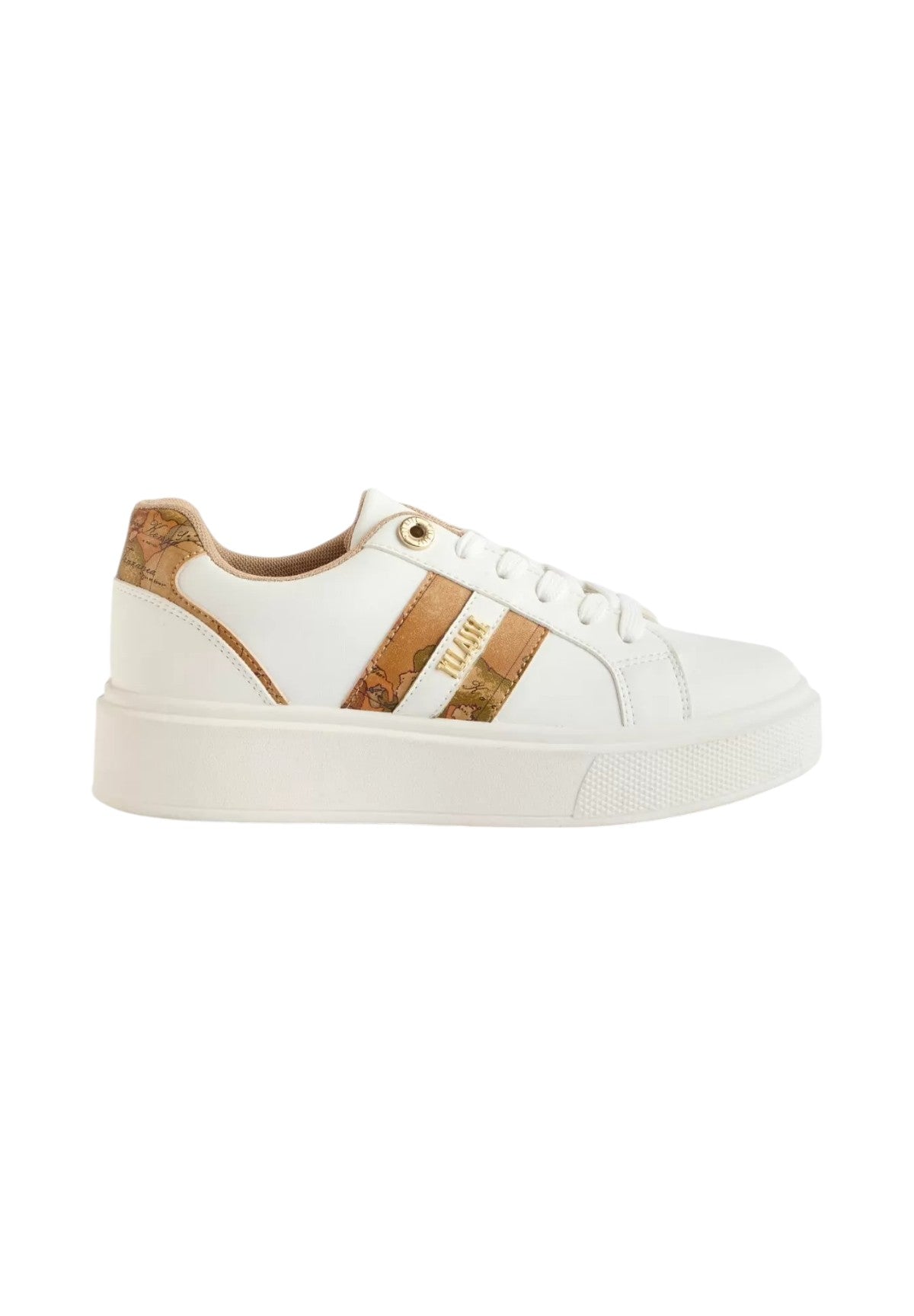 Sneakers Eco nappa con logo e bande Geo Classic 1005 Bianco