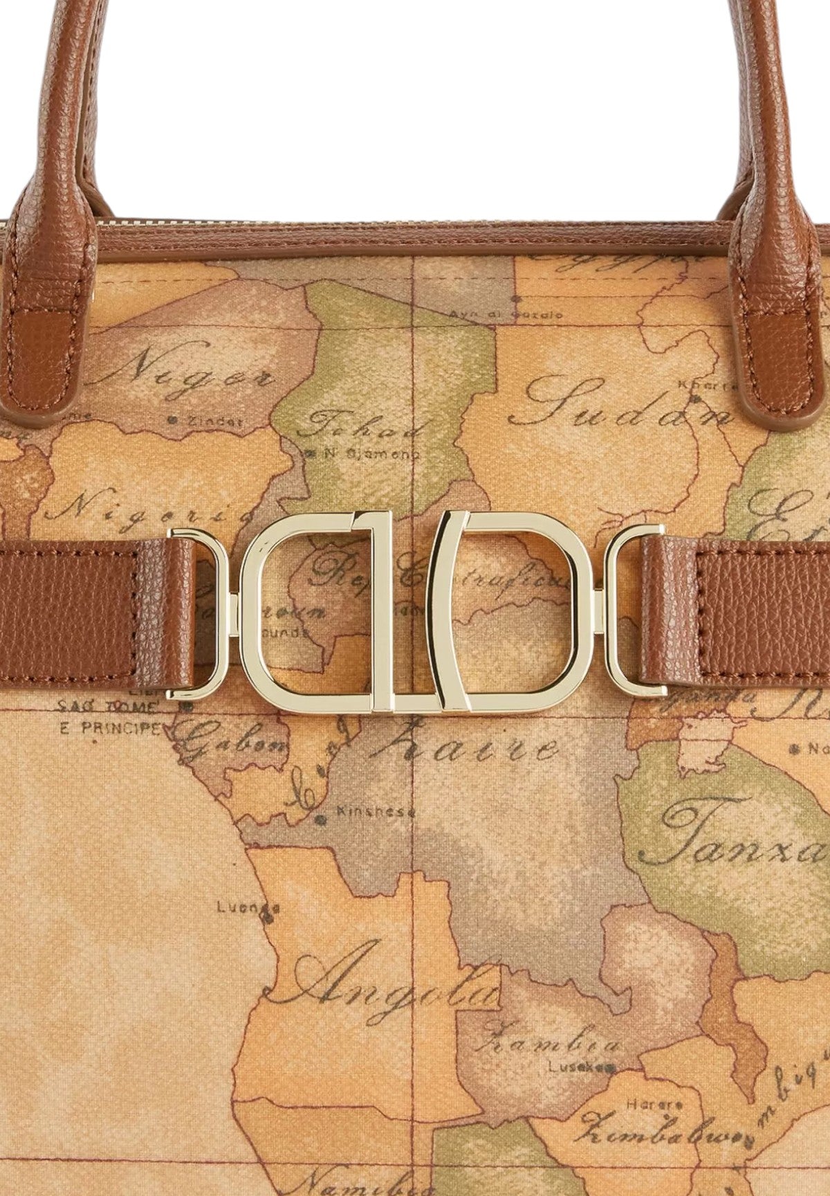 Borsa Bauletto 3D Geo con tracolla LB01 Castagna