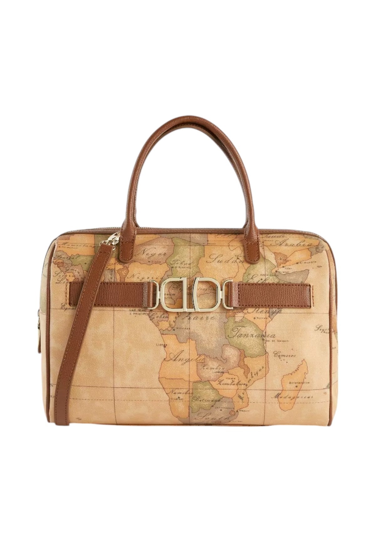 Borsa Bauletto 3D Geo con tracolla LB01 Castagna
