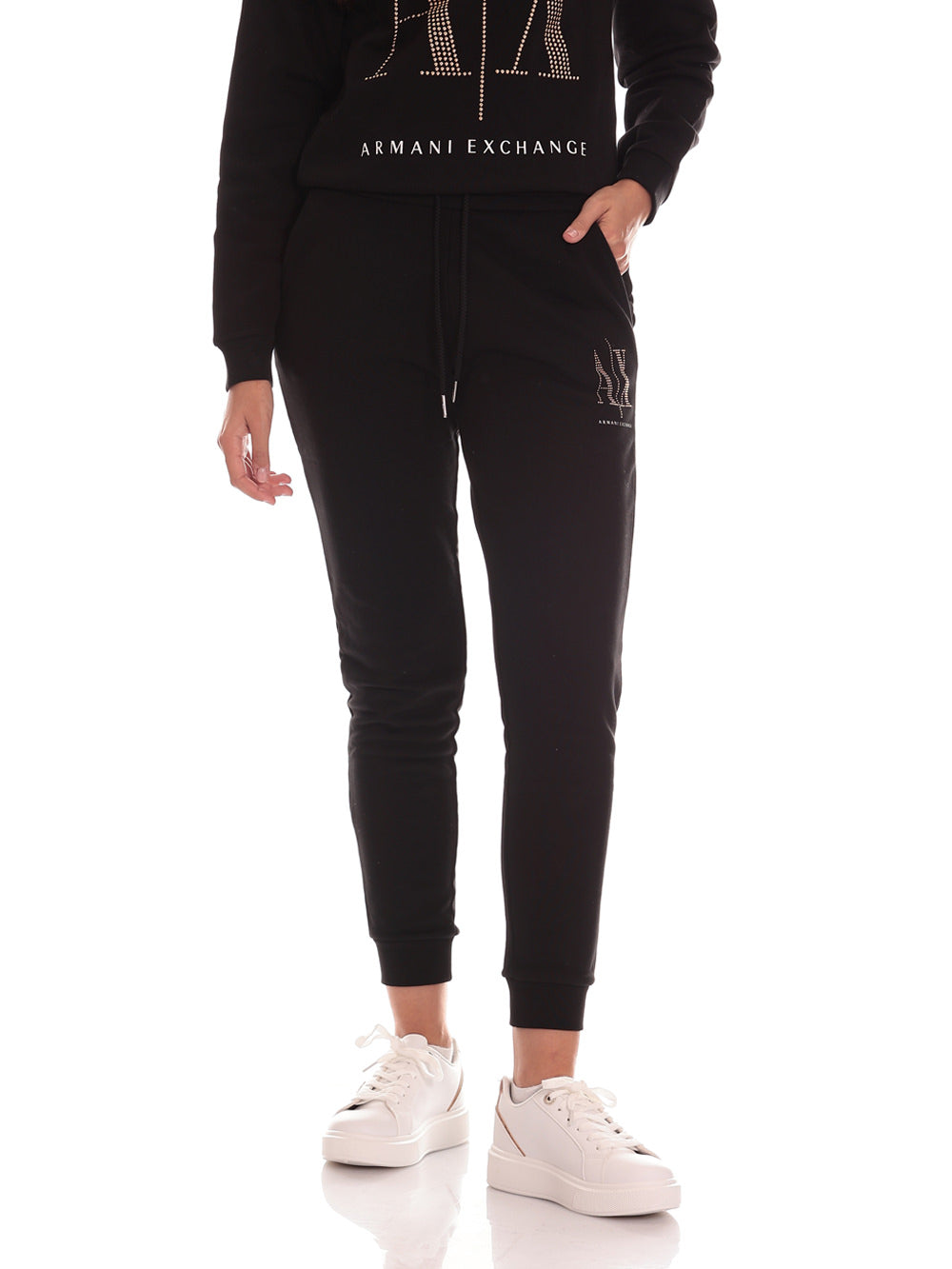 Pantaloni Tuta 8NYPDX Black, Gold Studs