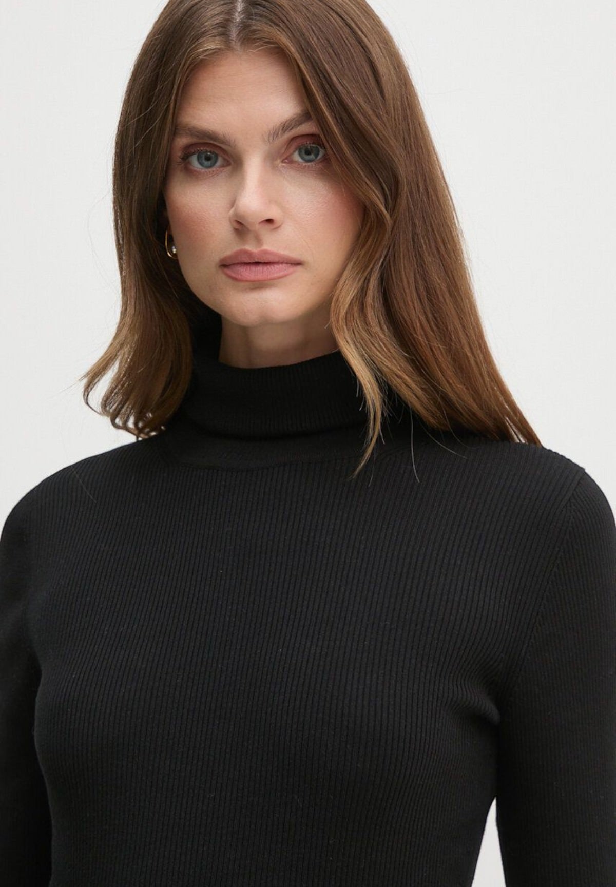 Maglione Collo Alto Woven Label Roll Nec J20J224225 CK Black